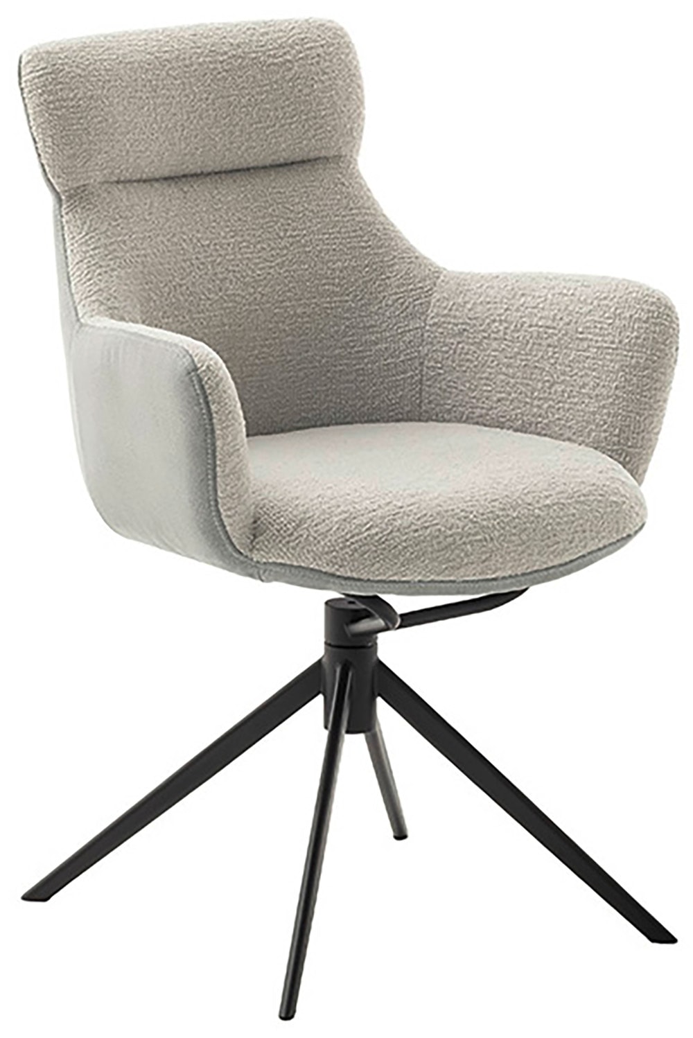 MCA furniture Esszimmerstuhl »PELION«, Feingewebe, (2er-Set), drehbar 360°, Dreh- & Schwingfunktion, Sitzhöhe ca. 50 cm