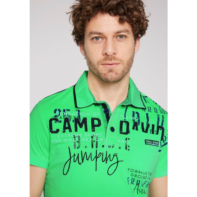 CAMP DAVID Poloshirt, mit Tapes auf den Schultern online bestellen |  Jelmoli-Versand