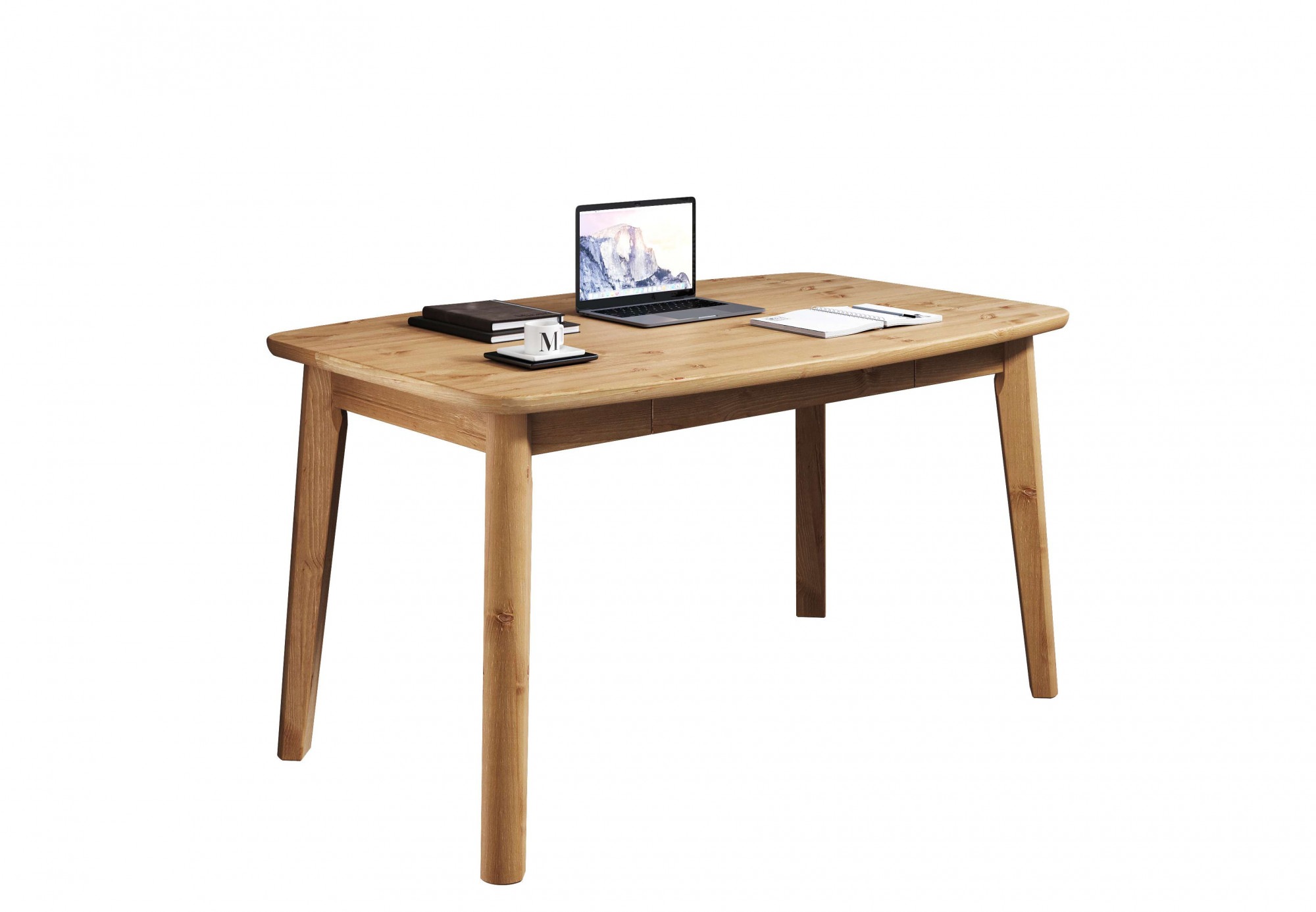 Home affaire Esstisch "Palermo, multifunktionaler Tisch, Arbeitstisch, Schreibtisch" mit Stauraum, Platte aufklappbar, Home Office Schreibtisch, Massivholz