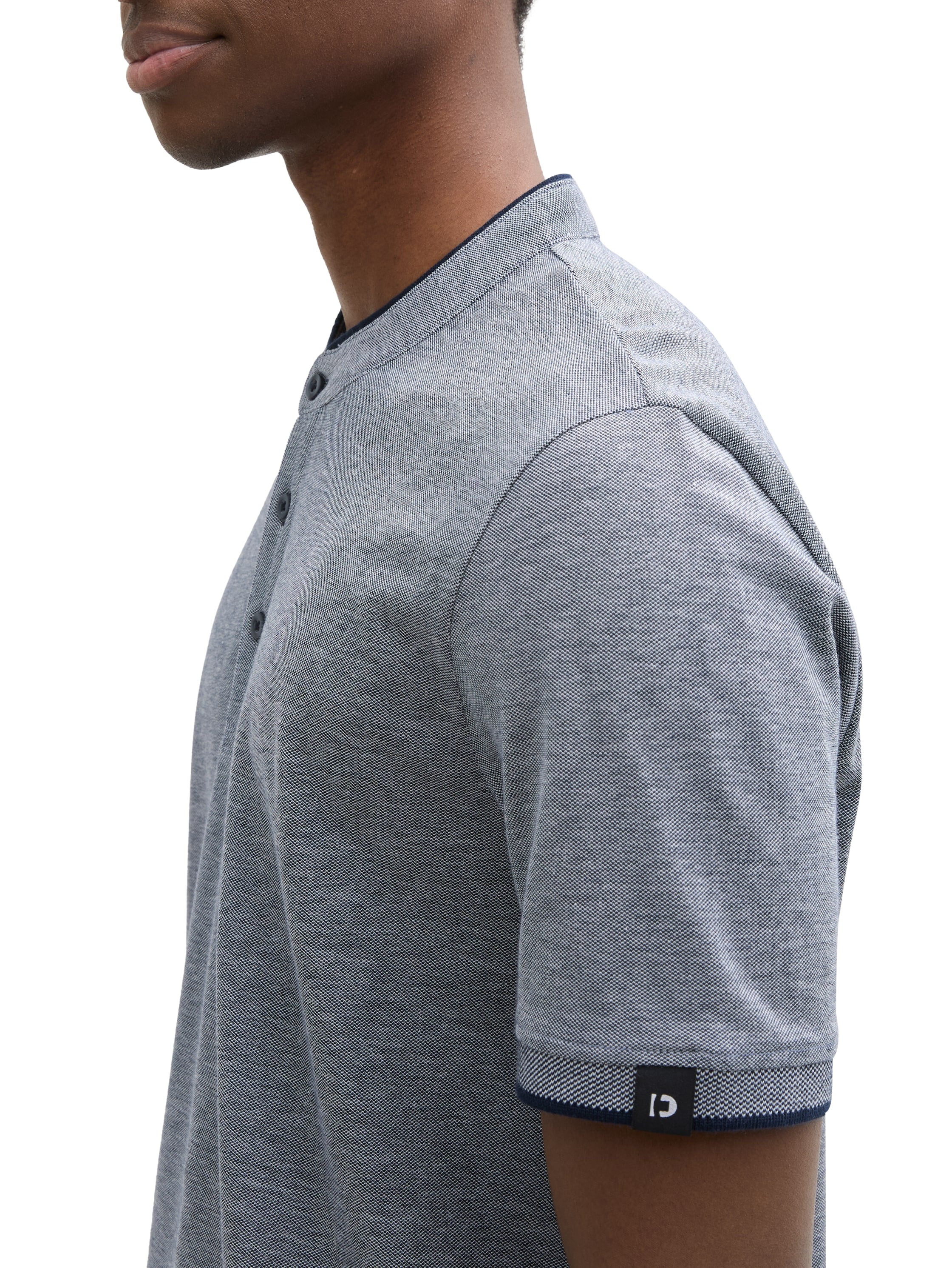 TOM TAILOR Denim Poloshirt, mit Logo Stickerei