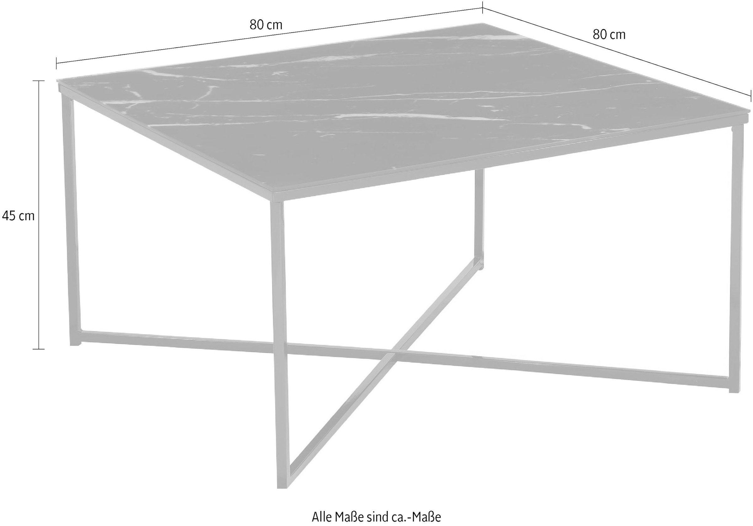 SalesFever Couchtisch »Caorle Couchtisch im eleganten Stil«, Eleganz trifft Funktion: Tischplatte in Marmoroptik