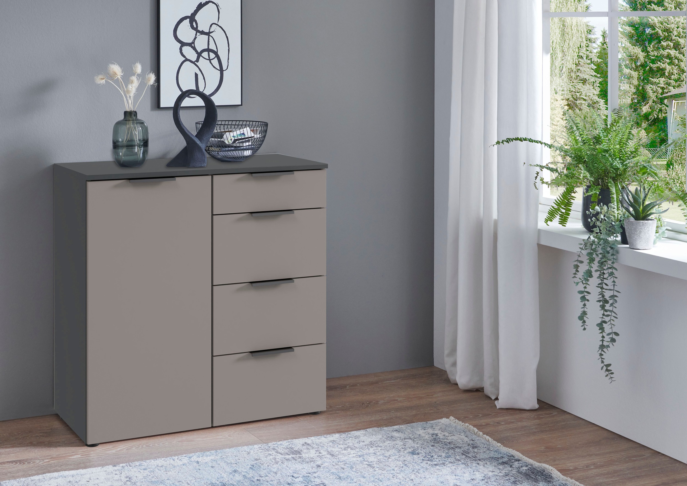 Wimex Kombikommode "Oxford by fresh to go, mit Schubladen, in 2 Größen" 81 oder 135cm breit, 92cm hoch, 41cm tief, Mit Soft-close Beschlägen, Kommode Made in Germany