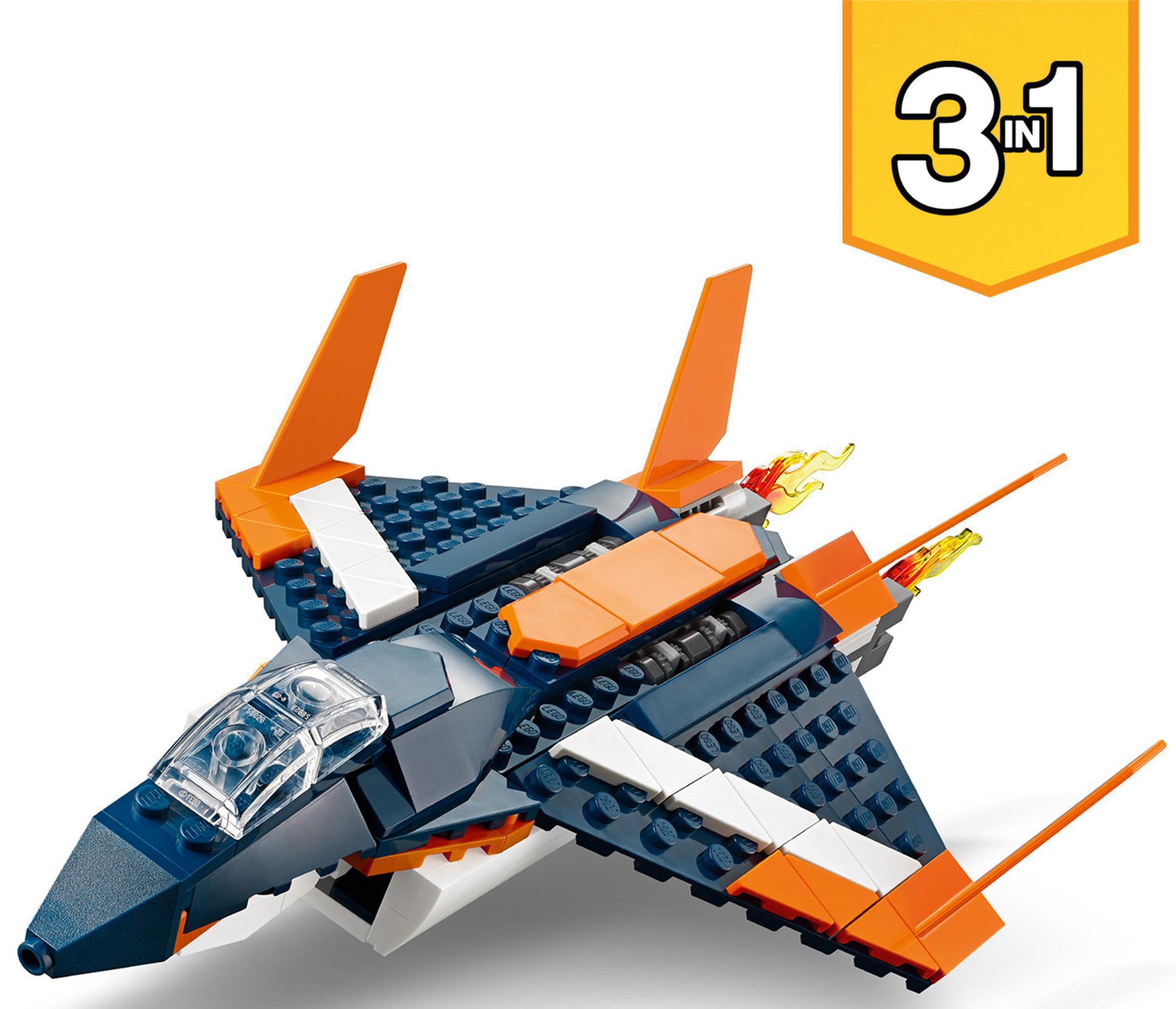 LEGO® Konstruktionsspielsteine »Überschalljet (31126), LEGO® Creator 3in1«, (215 St.), Made in Europe