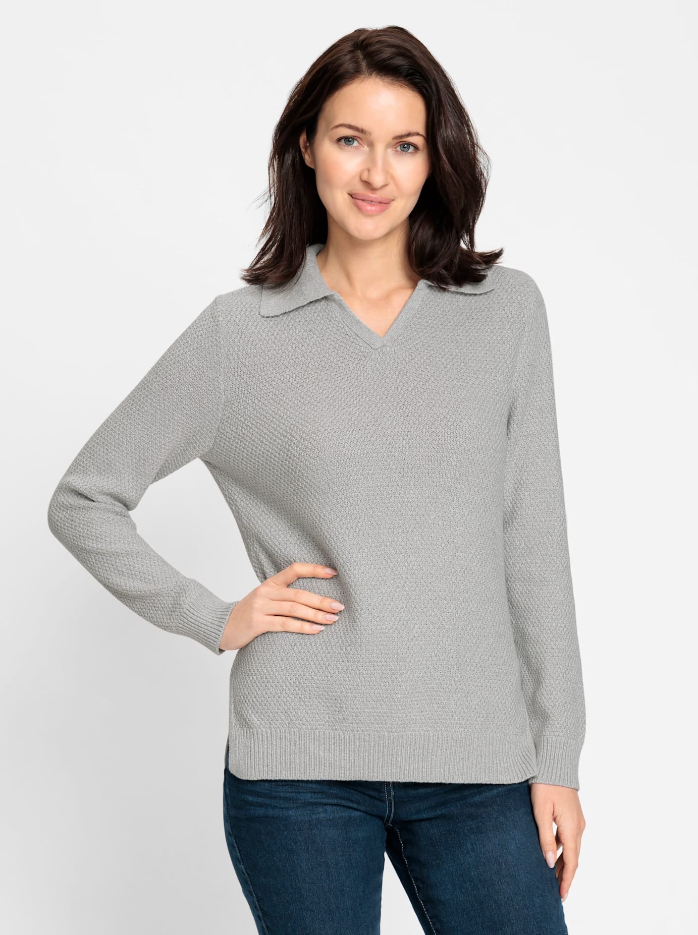 Inspirationen Strickpullover »Polopullover«