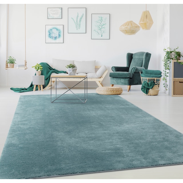 Paco Home Teppich »Cadiz 630«, rechteckig, Uni-Farben, besonders weich,  auch als Läufer erhältlich, waschbar online shoppen | Jelmoli-Versand