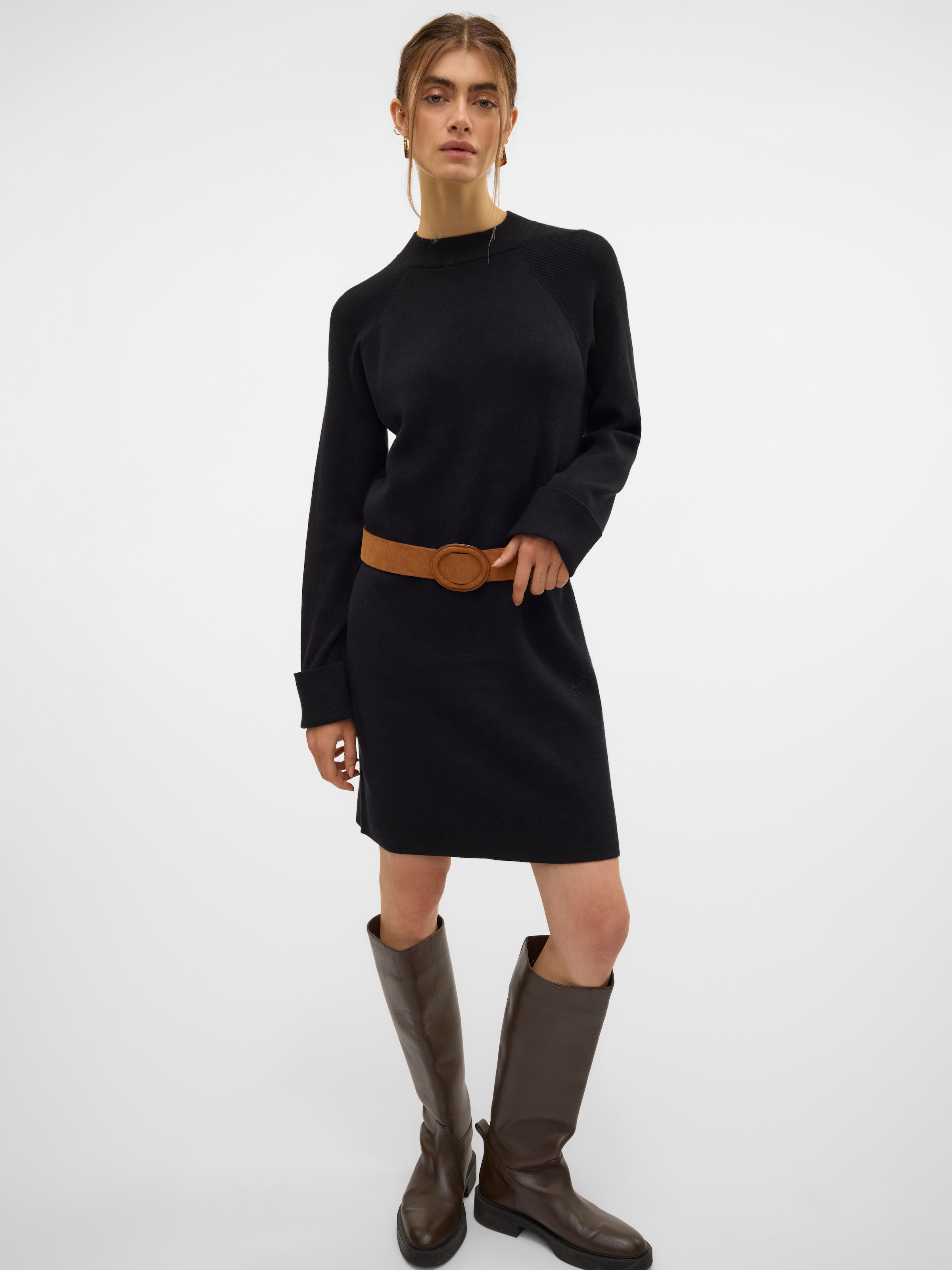 Vero Moda Strickkleid »VMGOLD MIX LS HIGHNECK ABK DRESS GA«