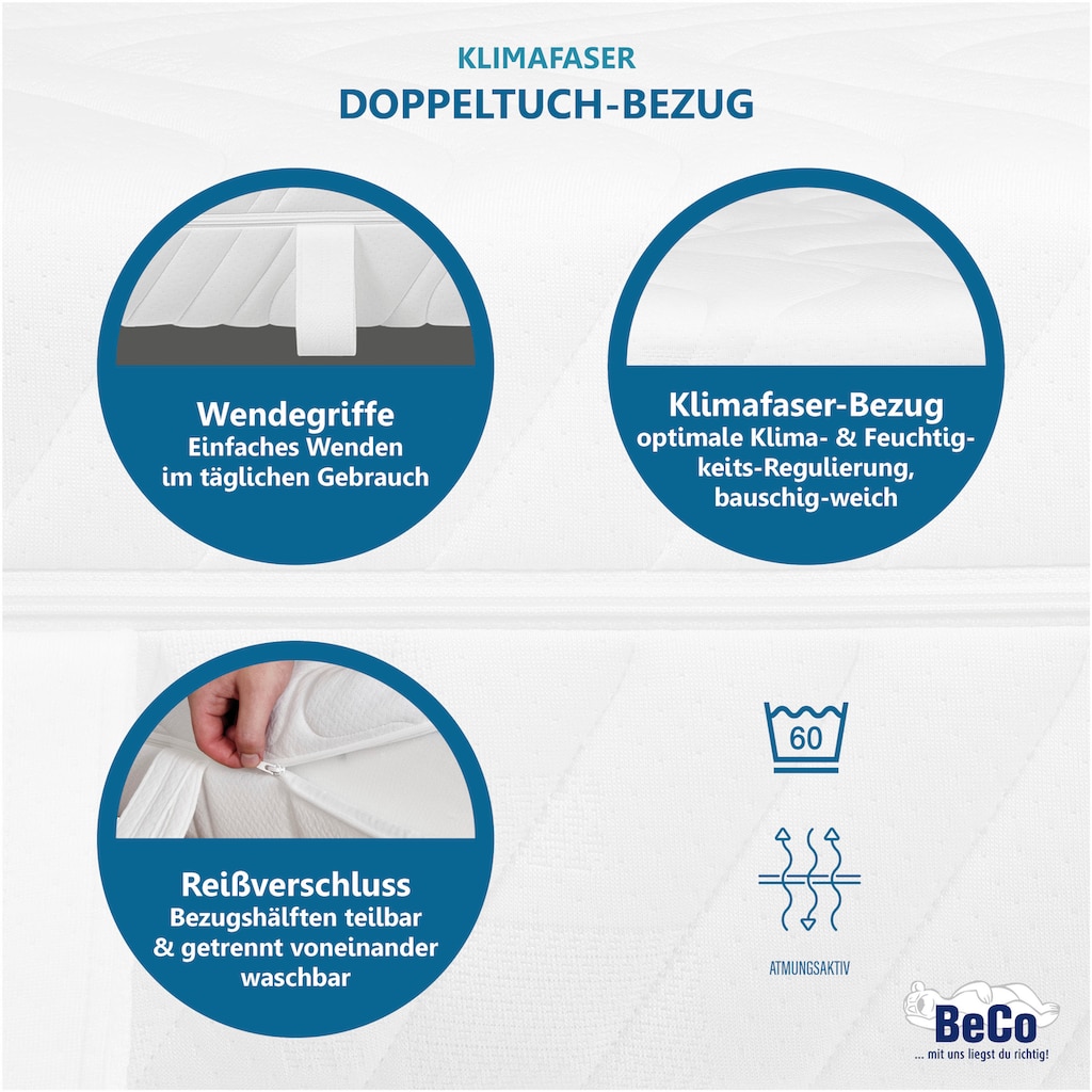 Beco Taschenfederkernmatratze »Maxima Plus«, 22 cm hoch, (1 St.), Matratze in 90x200 und vielen weiteren Grössen erhältlich!
