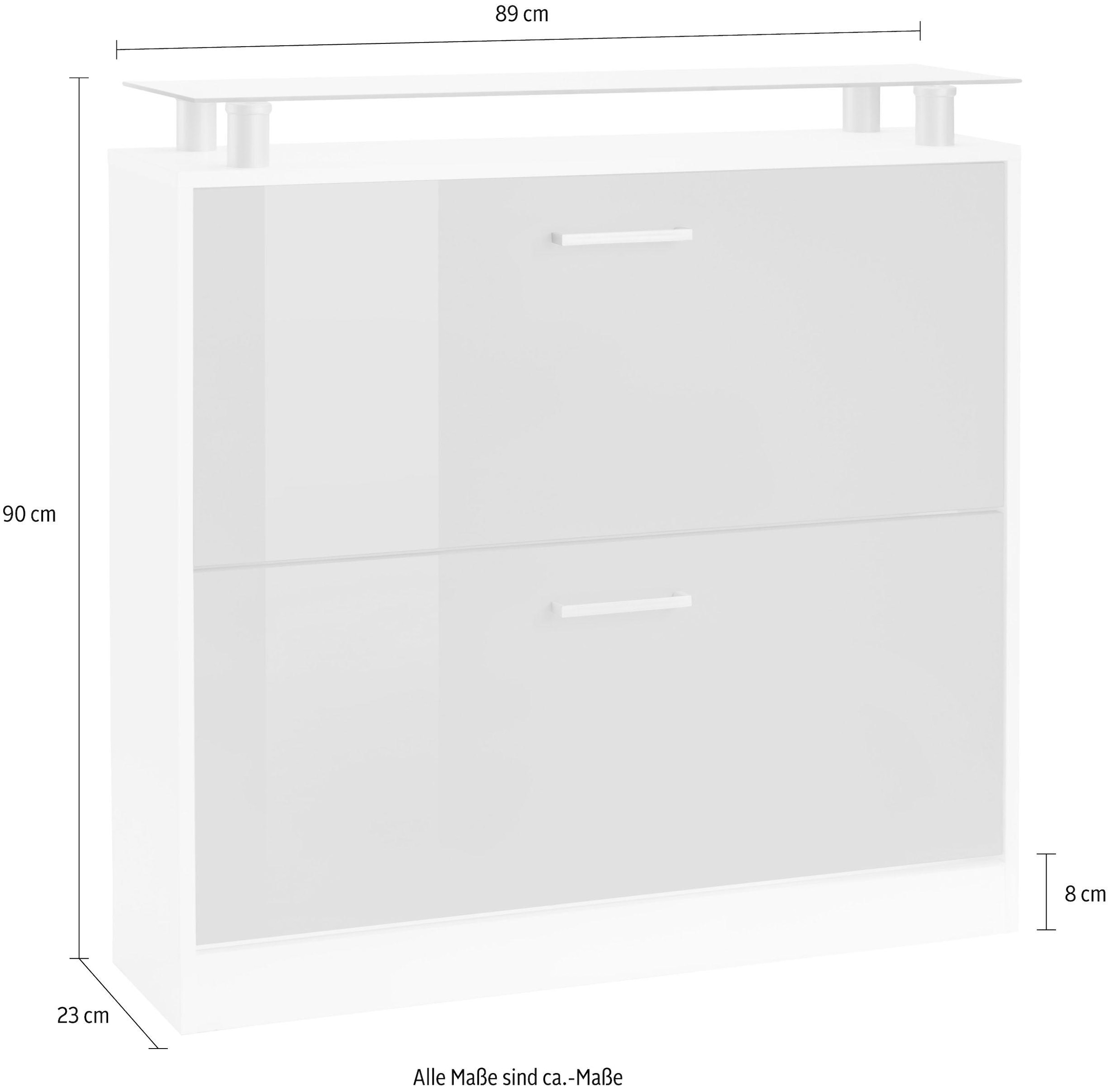 ❤ borchardt Möbel Schuhschrank »Finn«, Breite 89 cm, mit Glasablage  entdecken im Jelmoli-Online Shop