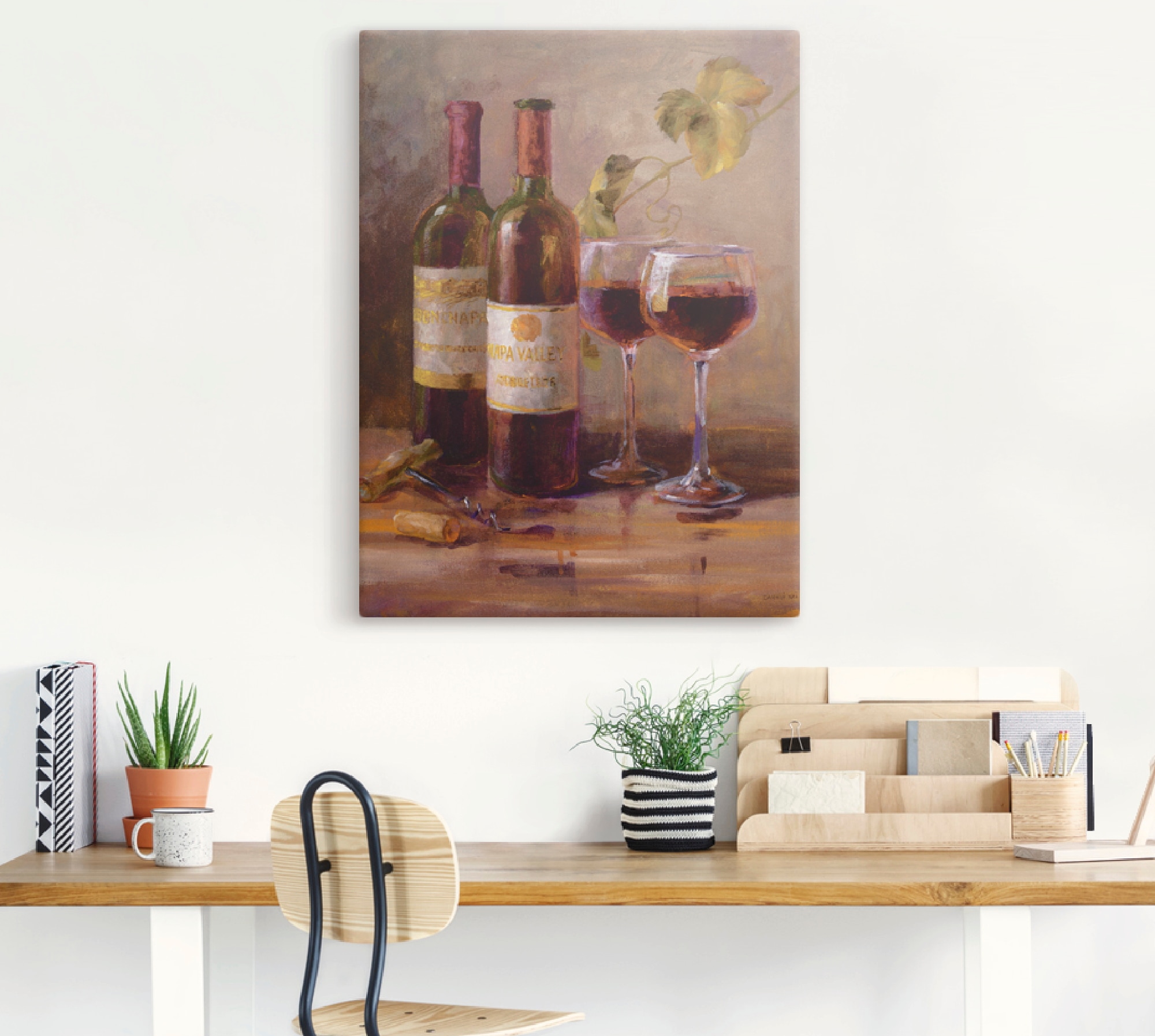 Artland Wandbild »Offener Wein I«, Getränke, (1 St.), als Leinwandbild, Poster, Wandaufkleber in verschied. Grössen