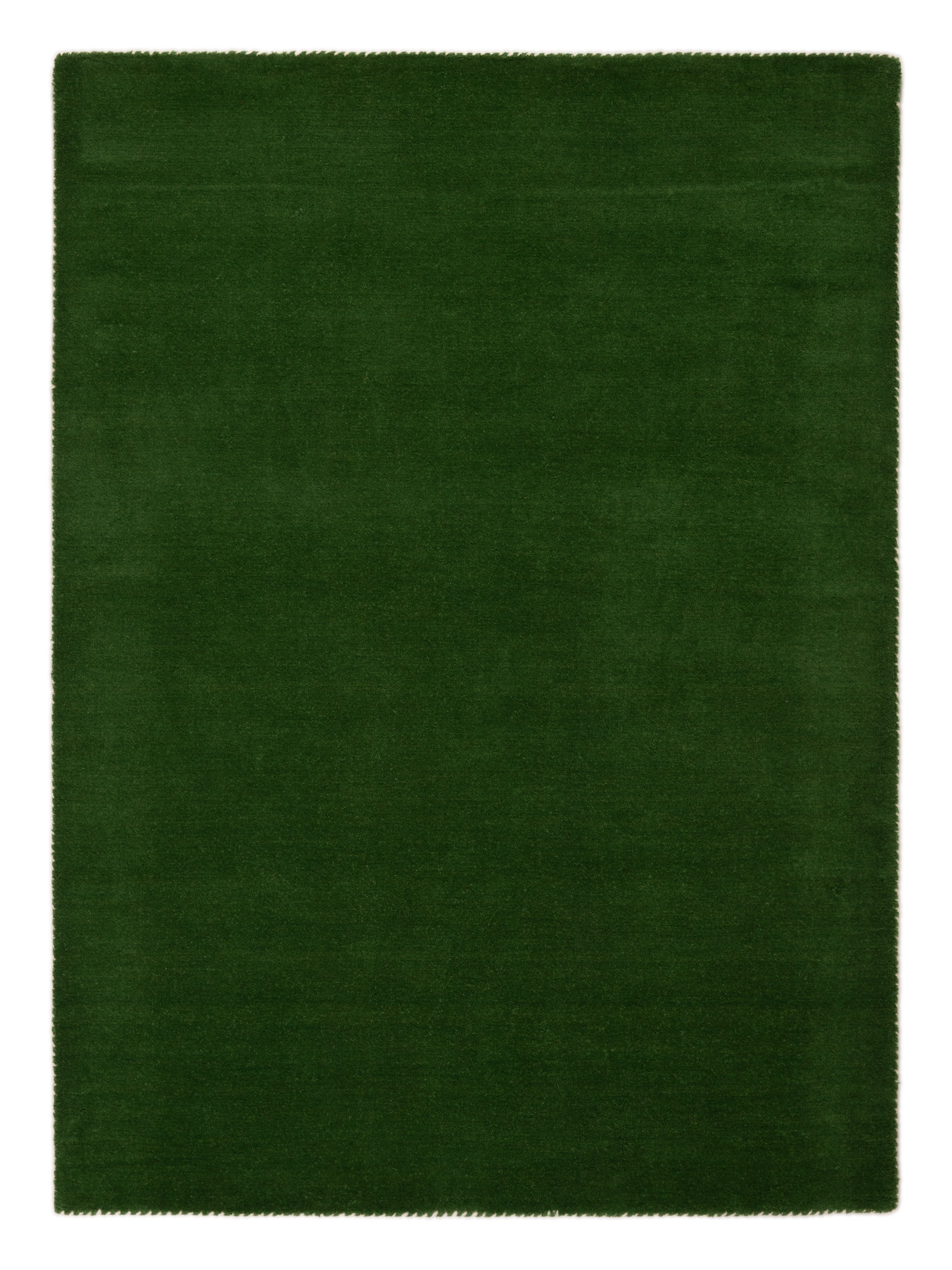 carpetfine Wollteppich »Gabbeh Lola Uni« rechteckig 14 mm Höhe mit natürlichem Pflanzenmaterial von Hand gewebt, auch in Rund