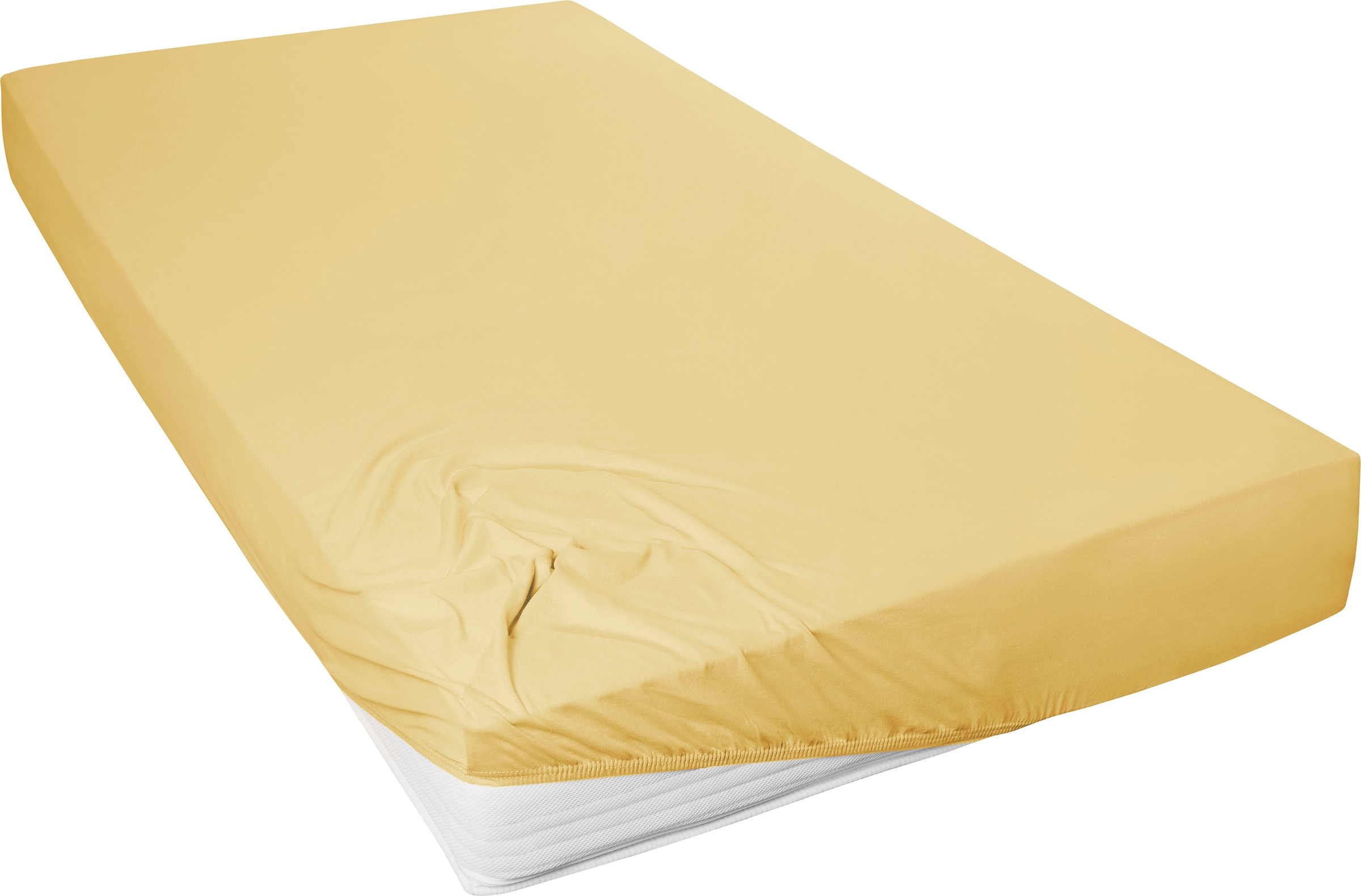 Primera Spannbettlaken »Mako-Feinjersey Spannbetttuch«, Geeignet für Standardmatratzen bis 22 cm, 100% Baumwolle