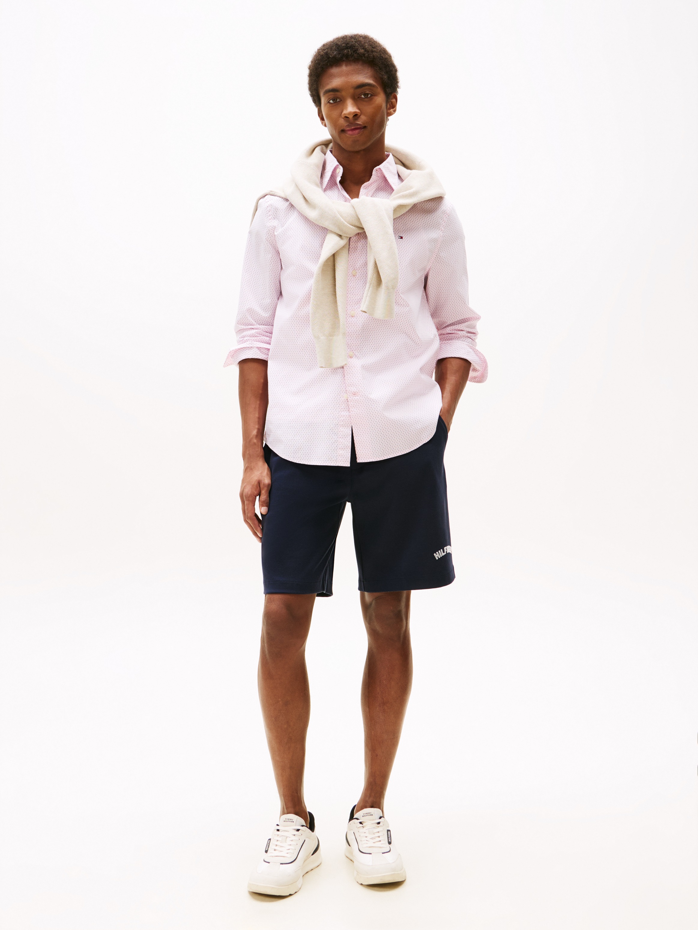 Tommy Hilfiger Langarmhemd »FLEX POPLIN MINI PRINT RF SHIRT«, regular fit, Kentkragen