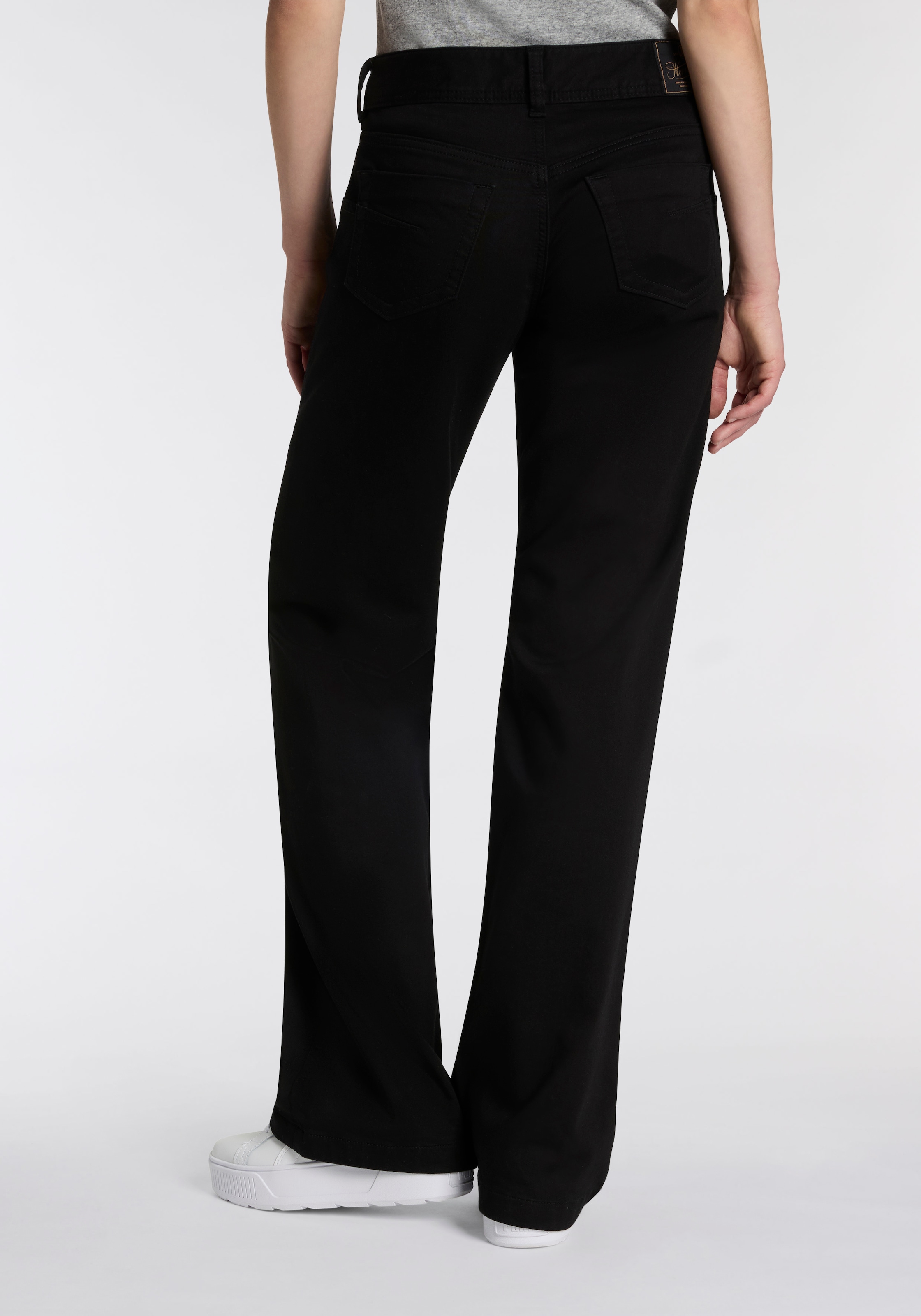 Herrlicher 5-Pocket-Jeans »Edna Denim Black Jogg«, im Flared Fit, Mid Waist