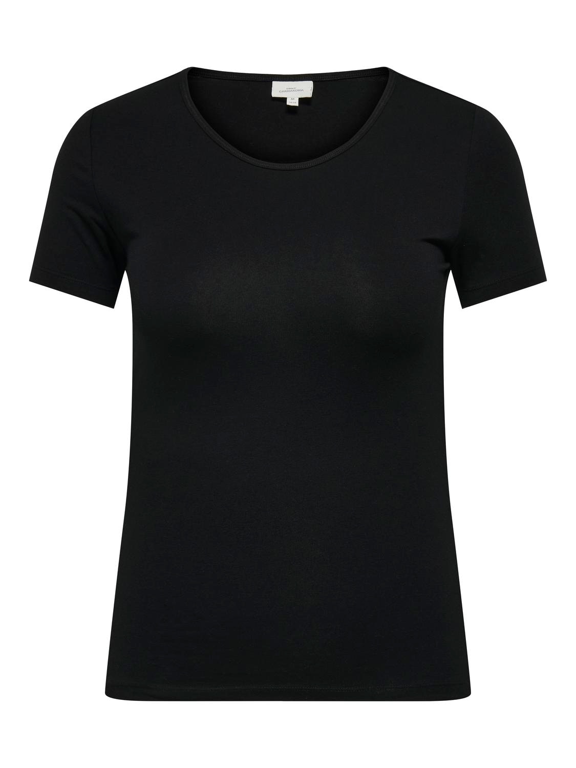 ONLY CARMAKOMA Kurzarmshirt »CARTIME LIFE S/S ONECK TOP JRS«