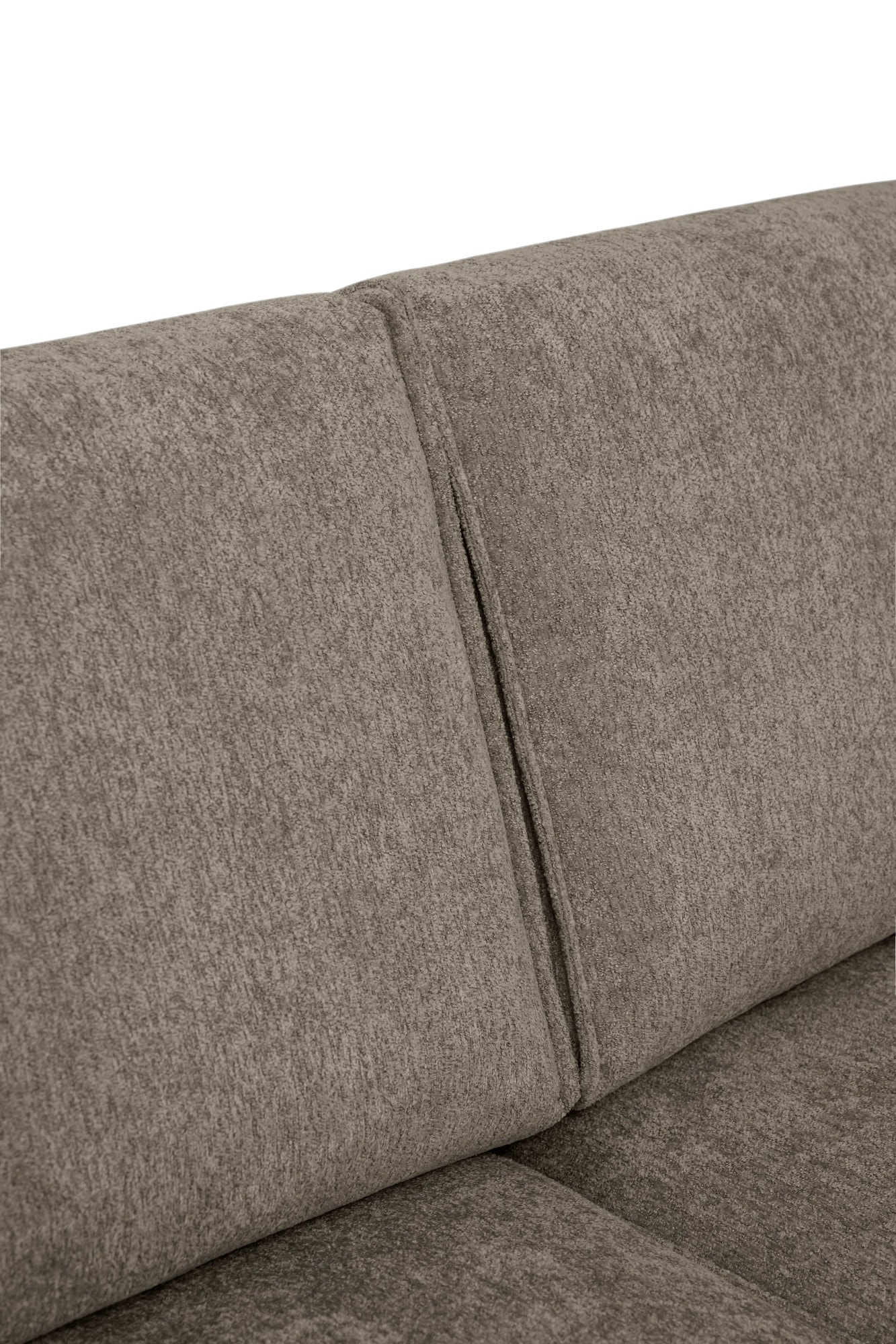 Places of Style Ecksofa »Polsterecke Oland, Struktur, Flachgewebe, Luxus-Microfaser, Boucle«, L-Form, 289 cm, Wellenunterfederung, Skandi-Design, Metallfüsse