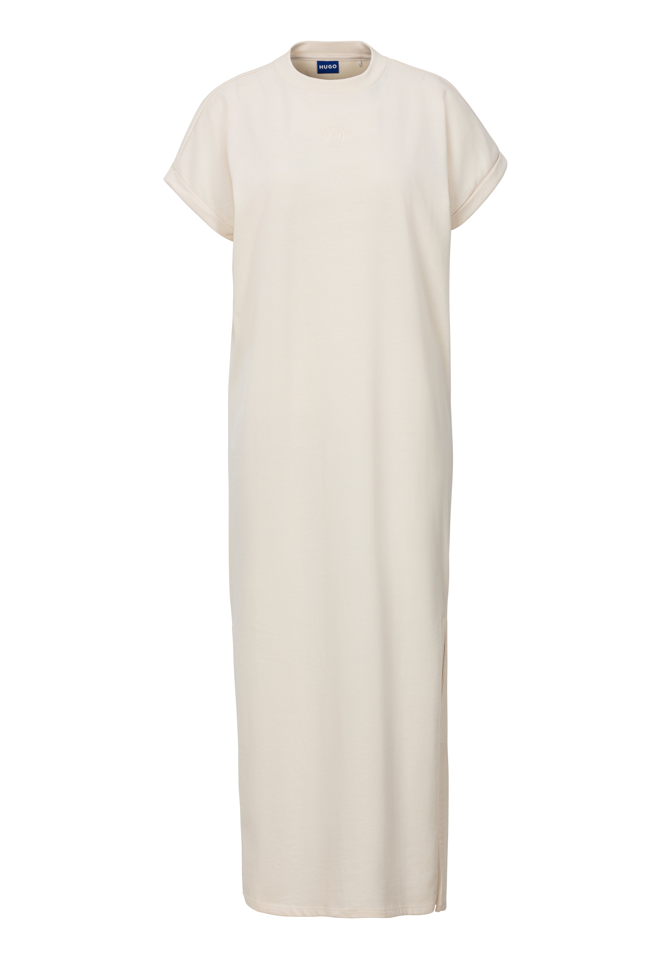 HUGO Blue Jerseykleid »Nalle«, Oversized mit Schlitz, mit Logostickerei, Jersey