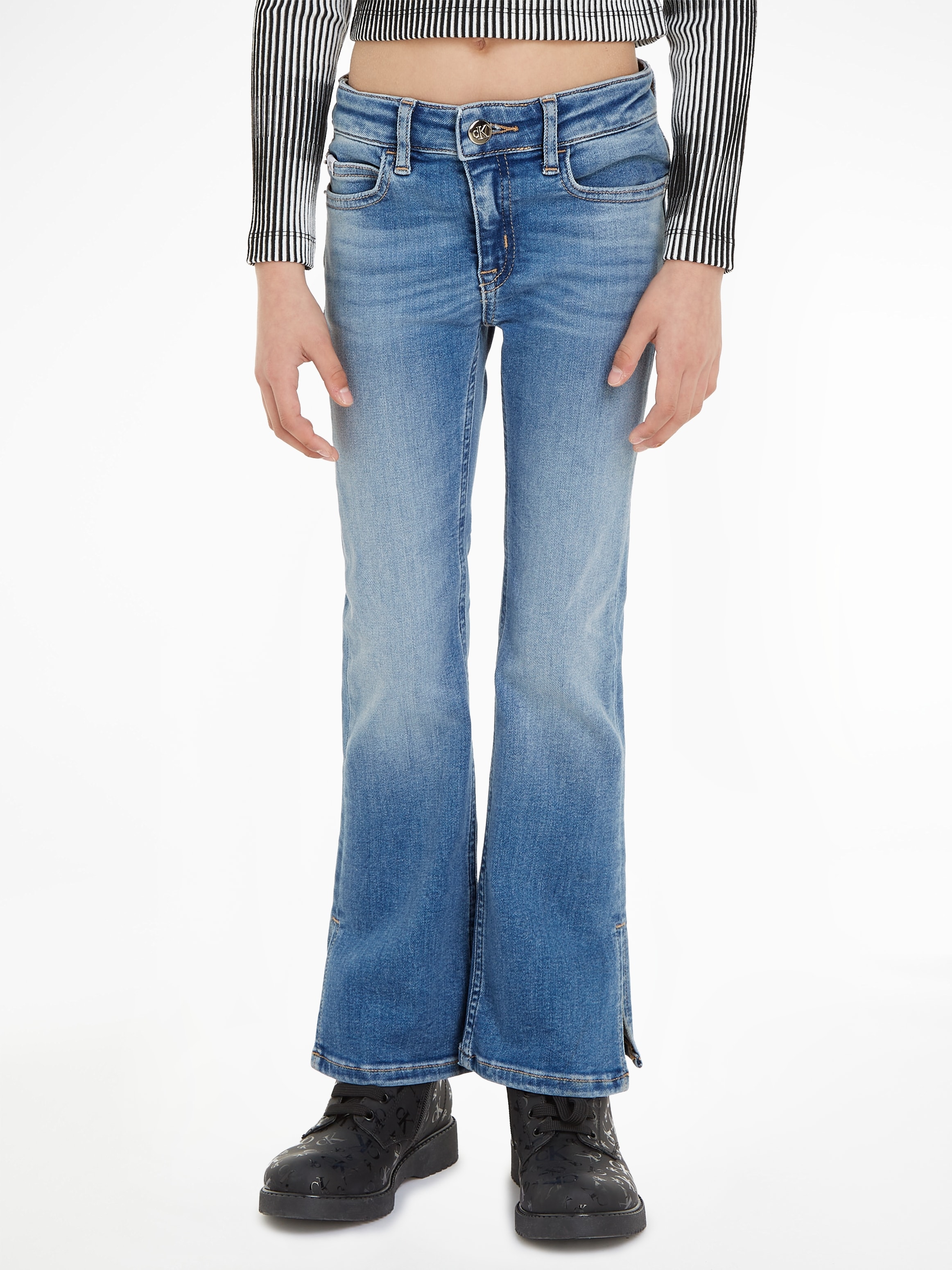 MID SPLIT VISUAL ✵ MR Klein ordern online Calvin BLUE« Jelmoli-Versand »FLARE Stretch-Jeans Jeans |
