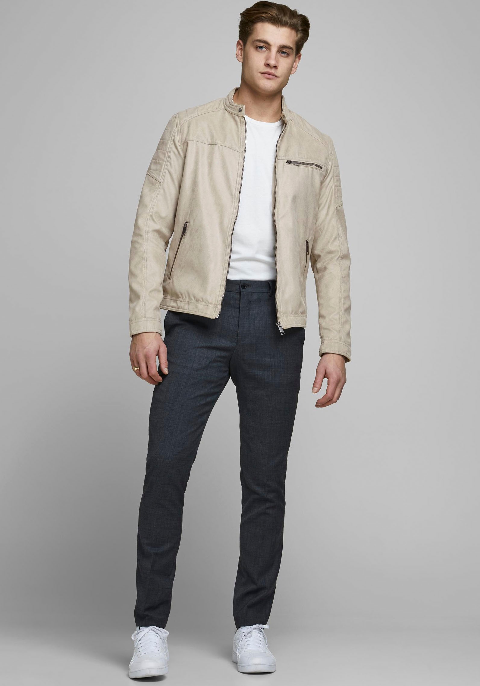 Jack & Jones Bikerjacke »ROCKY JACKET«, ohne Kapuze