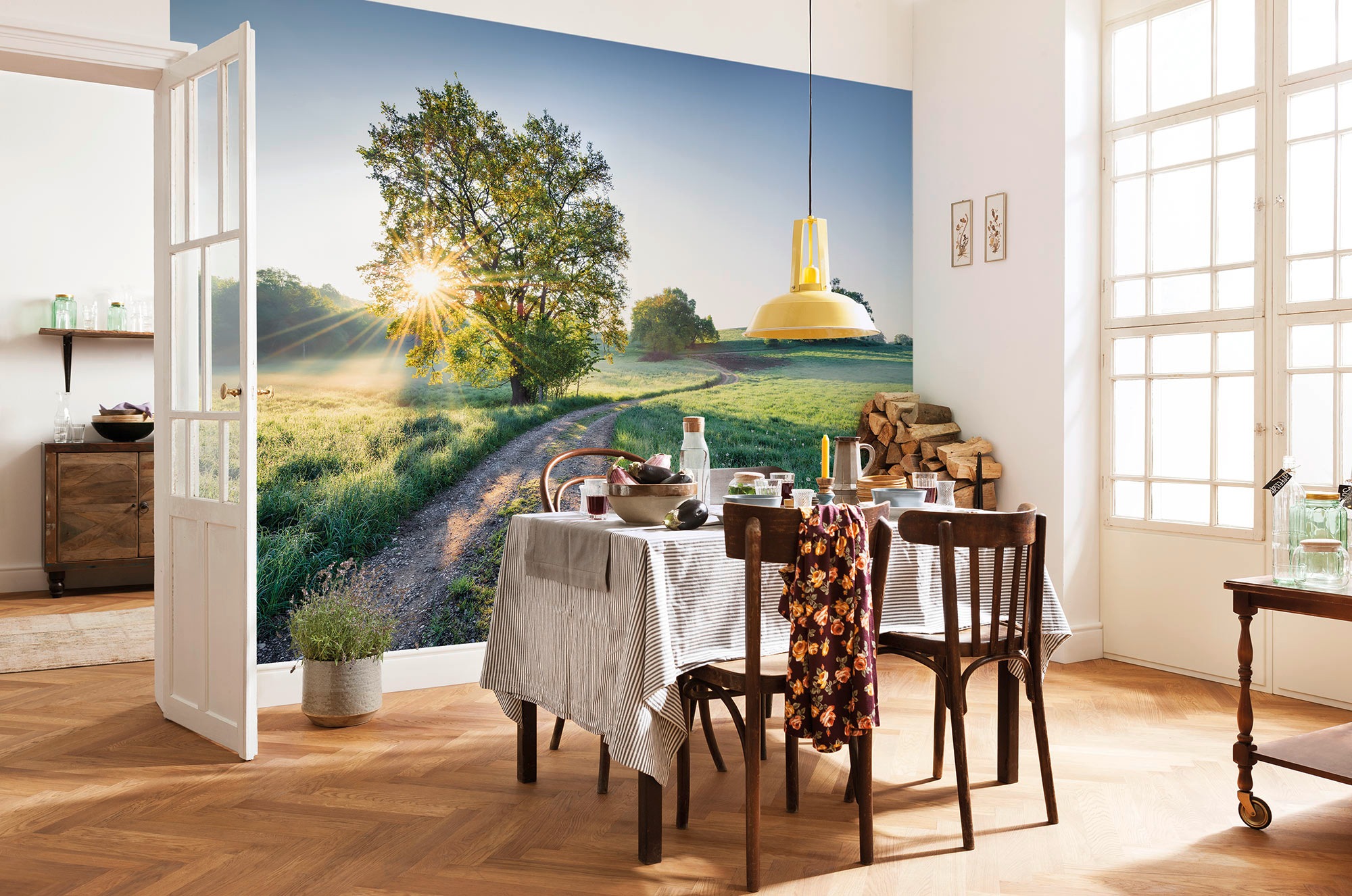 Komar Fototapete »Meadow Trail - Grösse 368 x 254 cm«, bedruckt, Wohnzimmer, Schlafzimmer