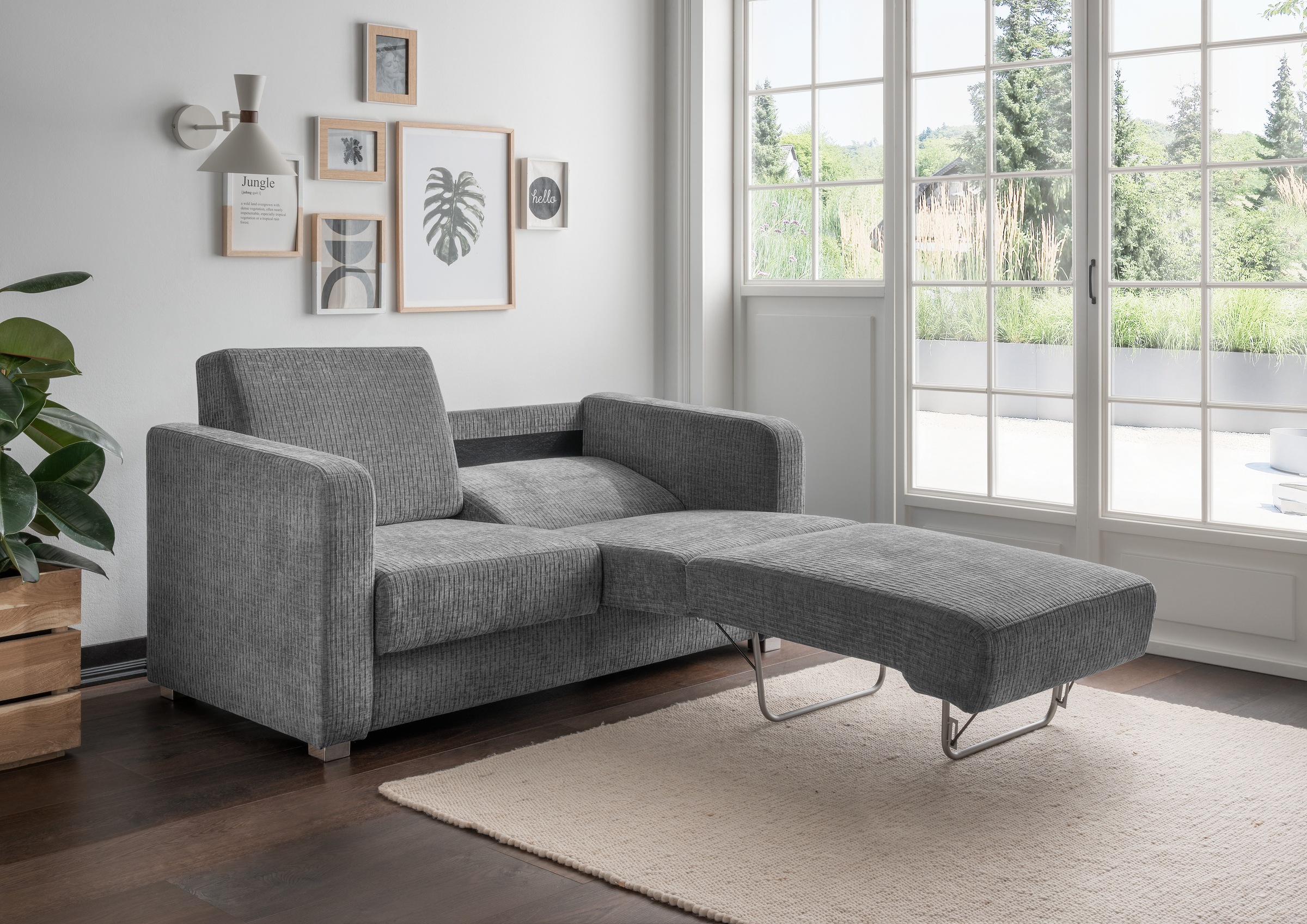 INOSIGN Schlafsofa »Mia Problemlöser Sofa, Einzelauszug, Bettsofa, zeitlos und bequem«, mit 2 Einzelauszügen als Längsschläfer