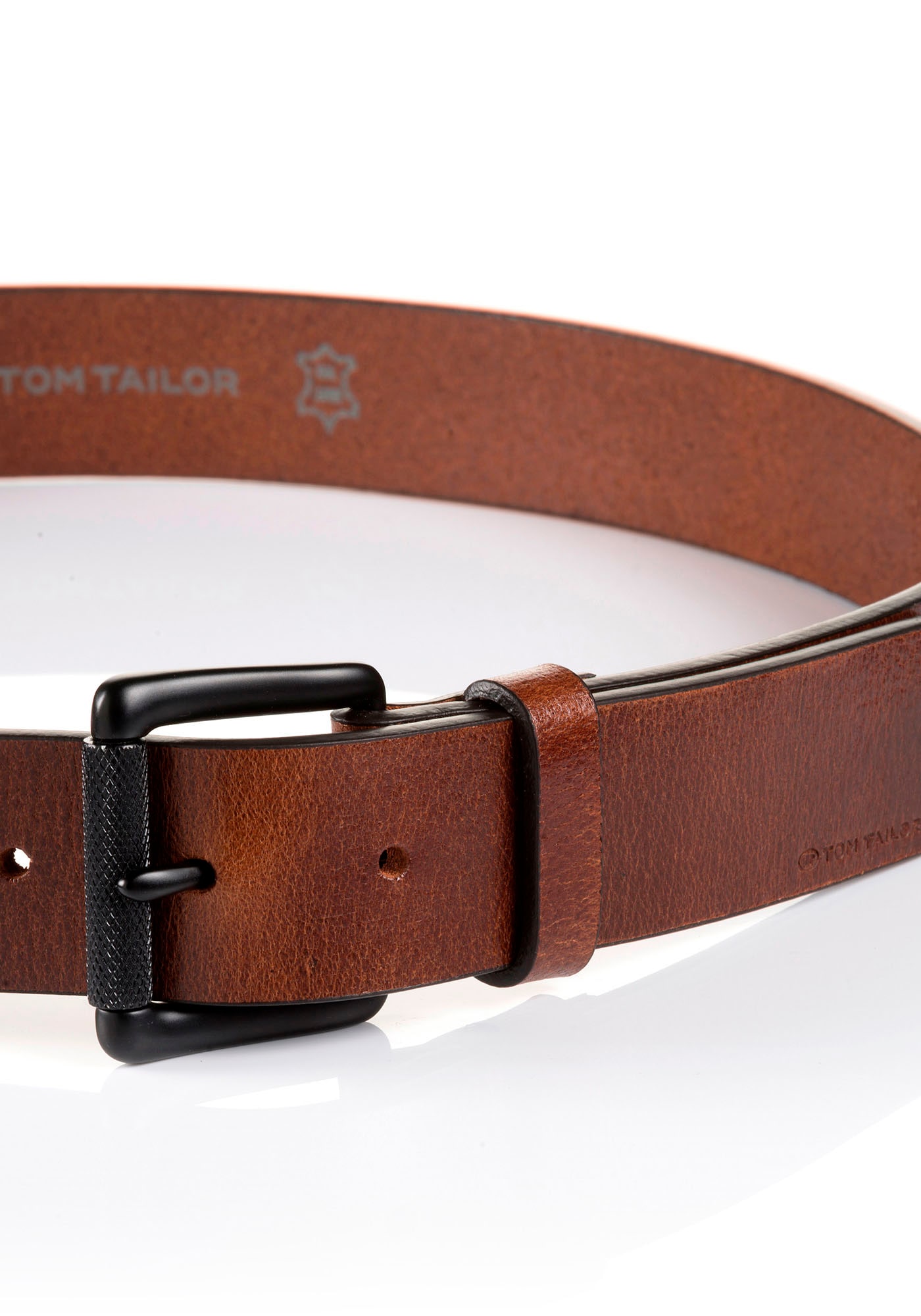 TOM TAILOR Ledergürtel »TTJASPER«, 3,5 cm breiter Herrengürtel, ideal zu Jeans bis Gr. 120