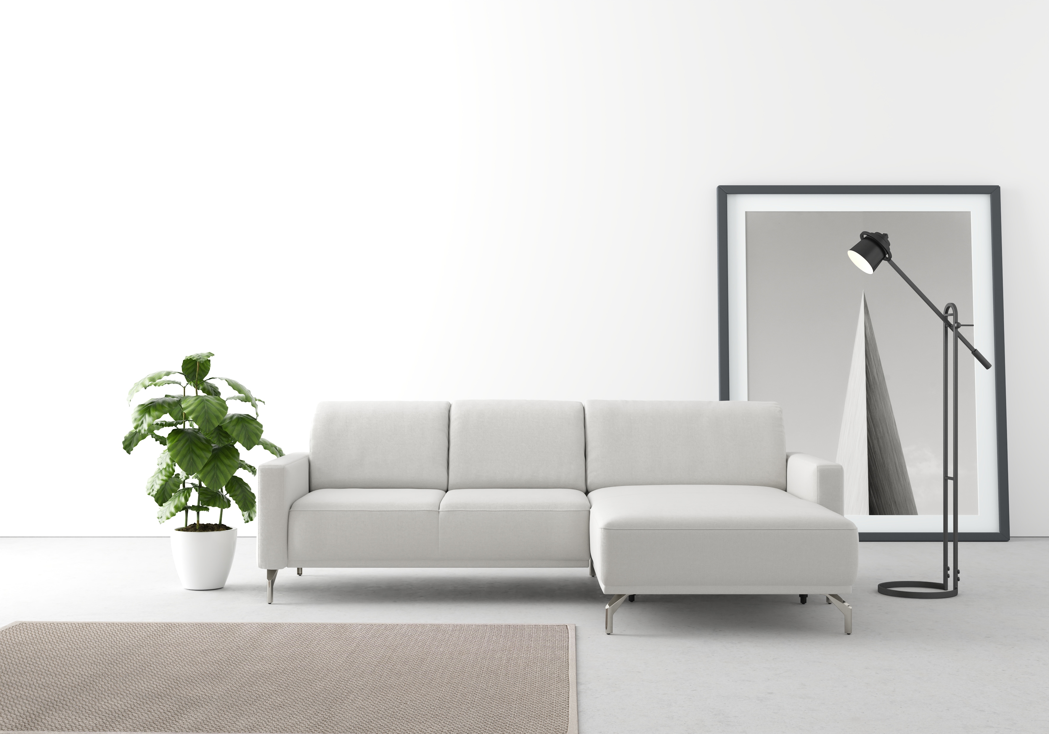 sit&more Ecksofa "Bailando L-Form" wahlweise mit Kopfteilverstellung und Vorziehsitz, motorisch