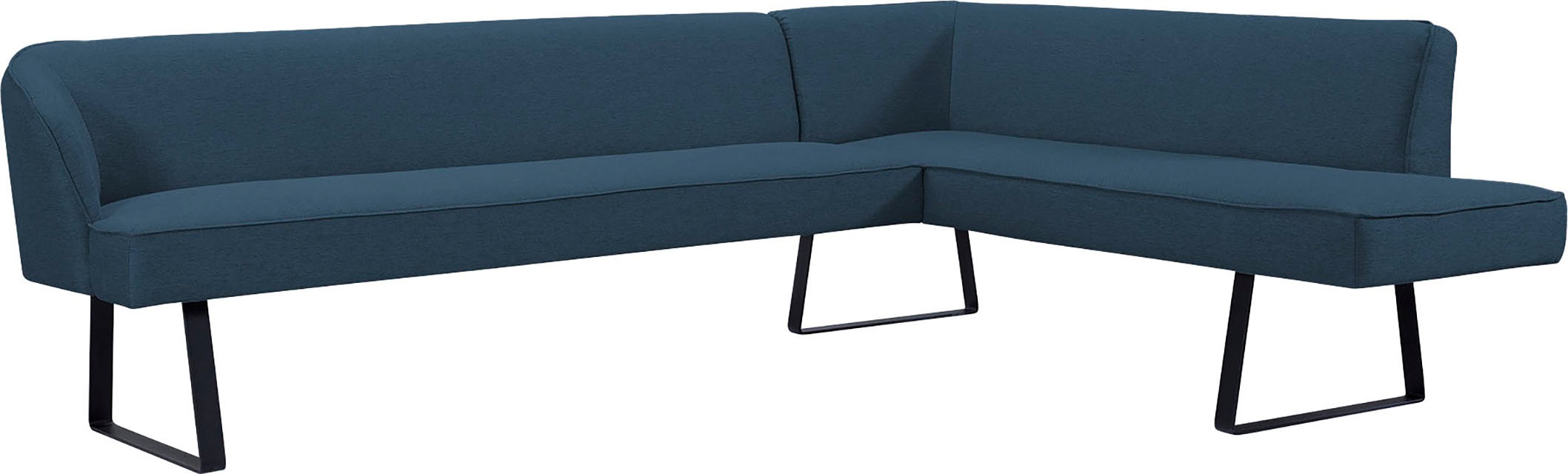 exxpo - sofa fashion Eckbank »Americano«, mit Keder und Metallfüssen, Bezug in verschiedenen Qualitäten