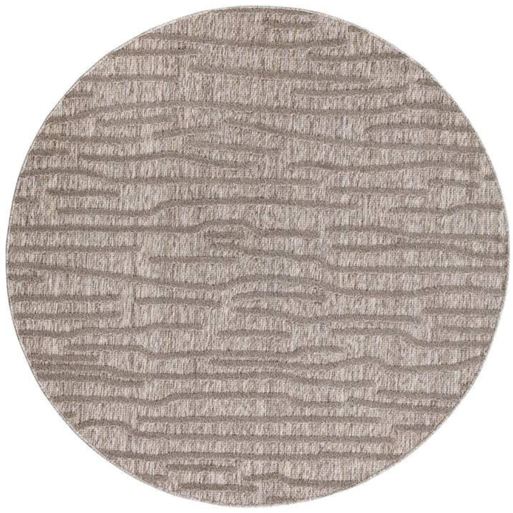 Carpet City Teppich »In-& Outdoorteppich Santorini 450, 3D-Effekt, Gestreift«, rund