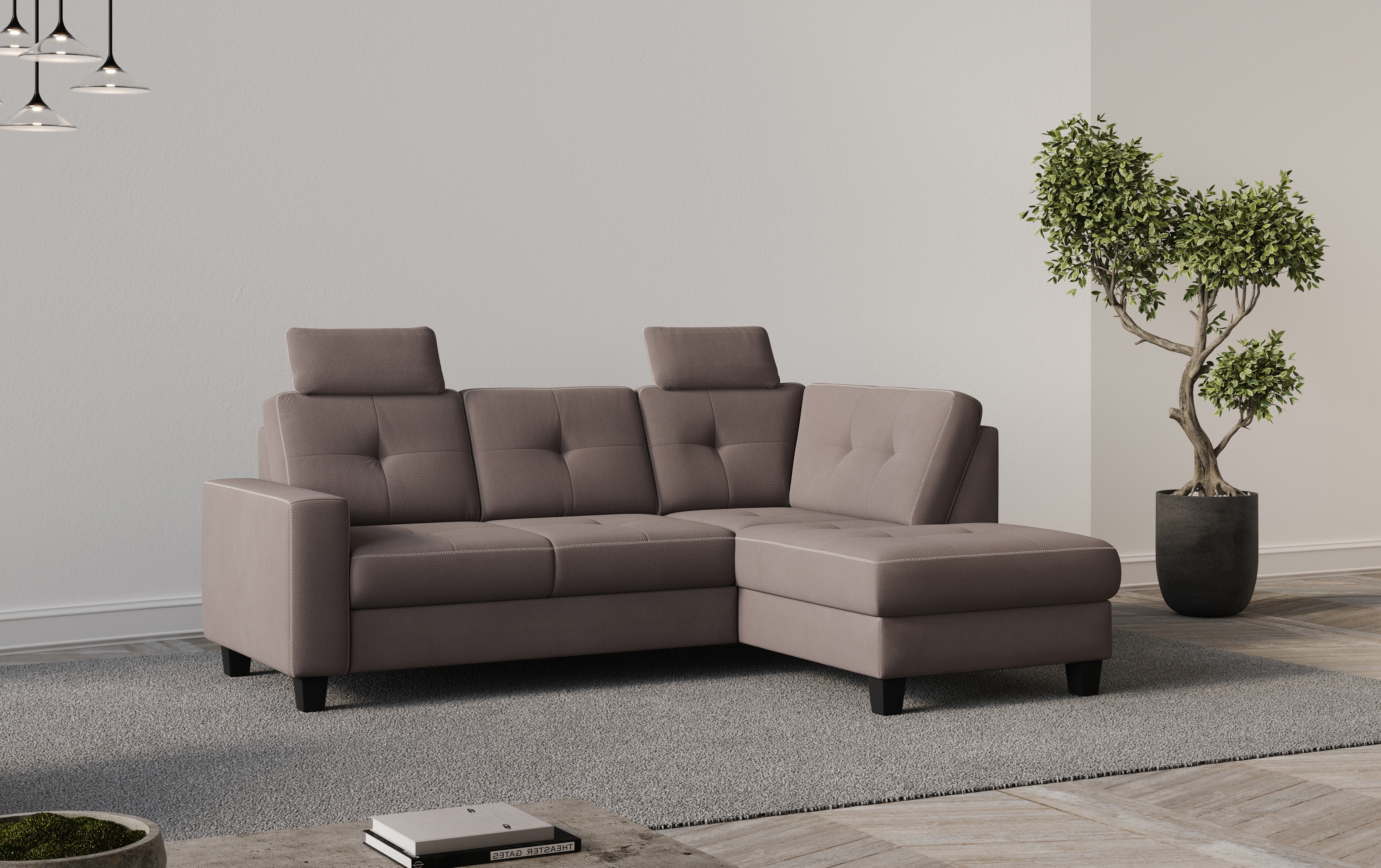 Home affaire Ecksofa "Varese" wahlweise mit Bettfunktion und Bettkasten