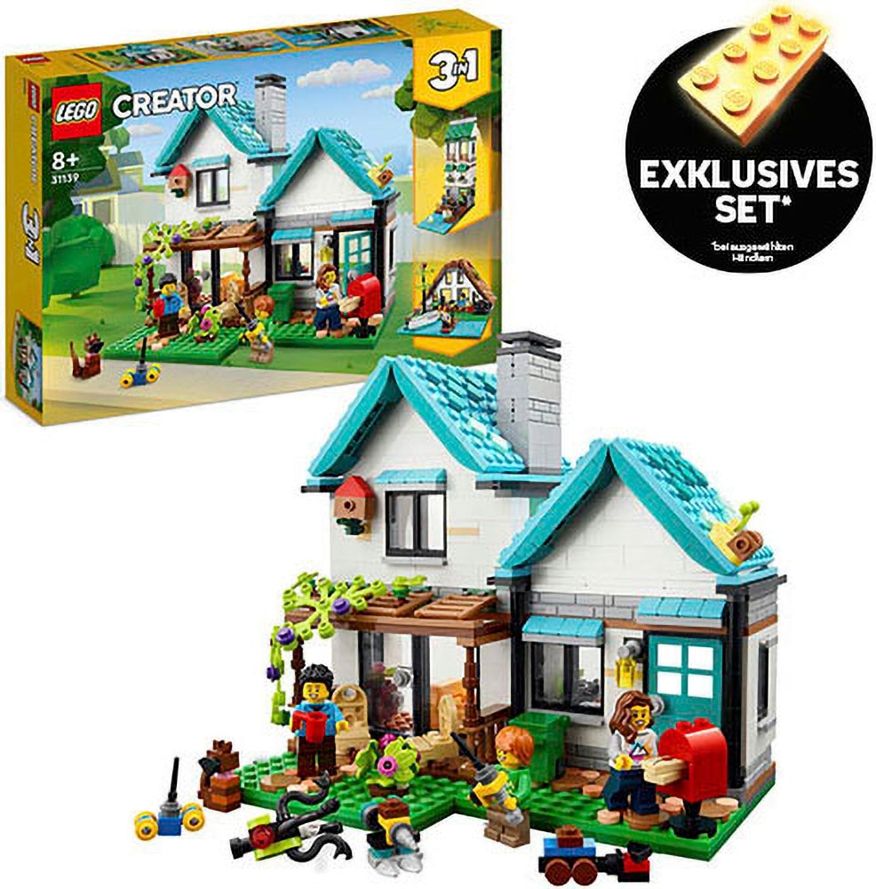 LEGO® Konstruktionsspielsteine »Gemütliches Haus (31139), LEGO® Creator 3in1«, (808 St.)