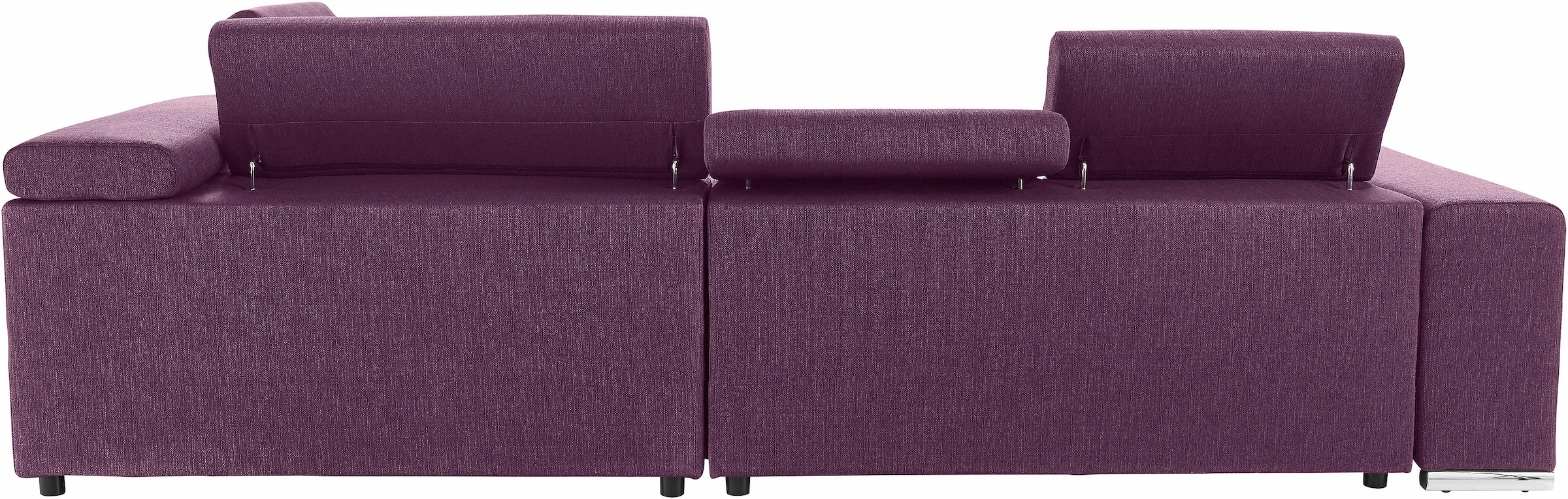 exxpo - sofa fashion Ecksofa Elias, L-Form, mit Kopf- bzw. Rückenverstellung, wahlweise mit Bettfunktion