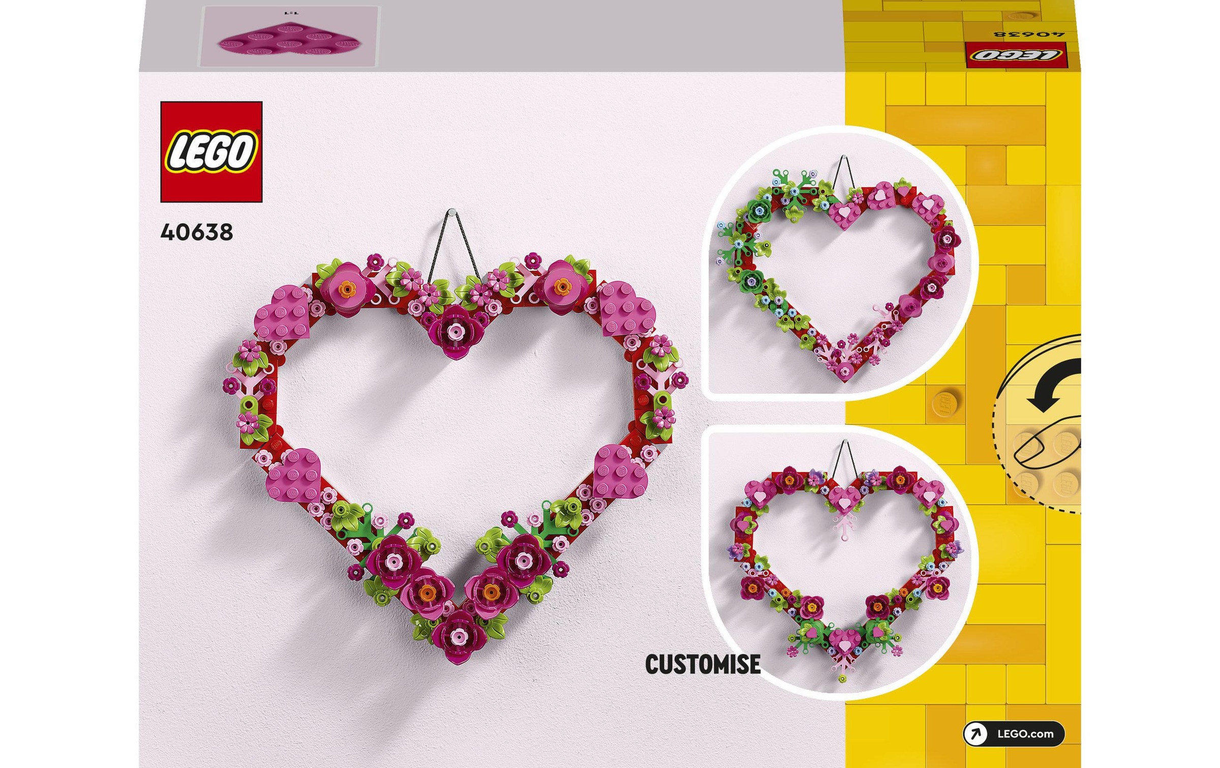 LEGO® Spielbausteine »Herz-Deko 40638«, (254 St.)