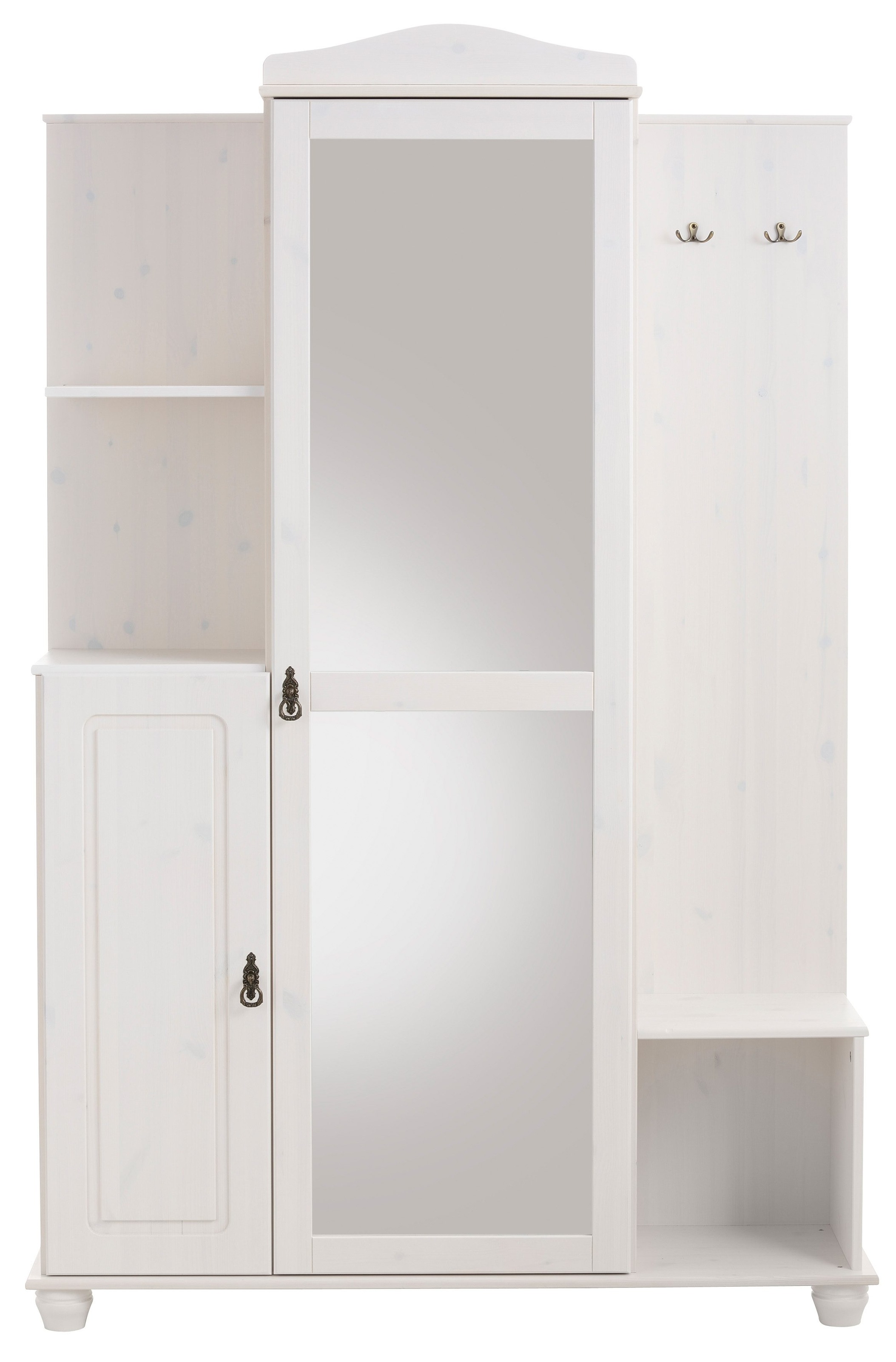OTTO home Kompaktgarderobe "Finca" aus massivem Kiefernholz, mit vielen Stauraummöglichkeiten