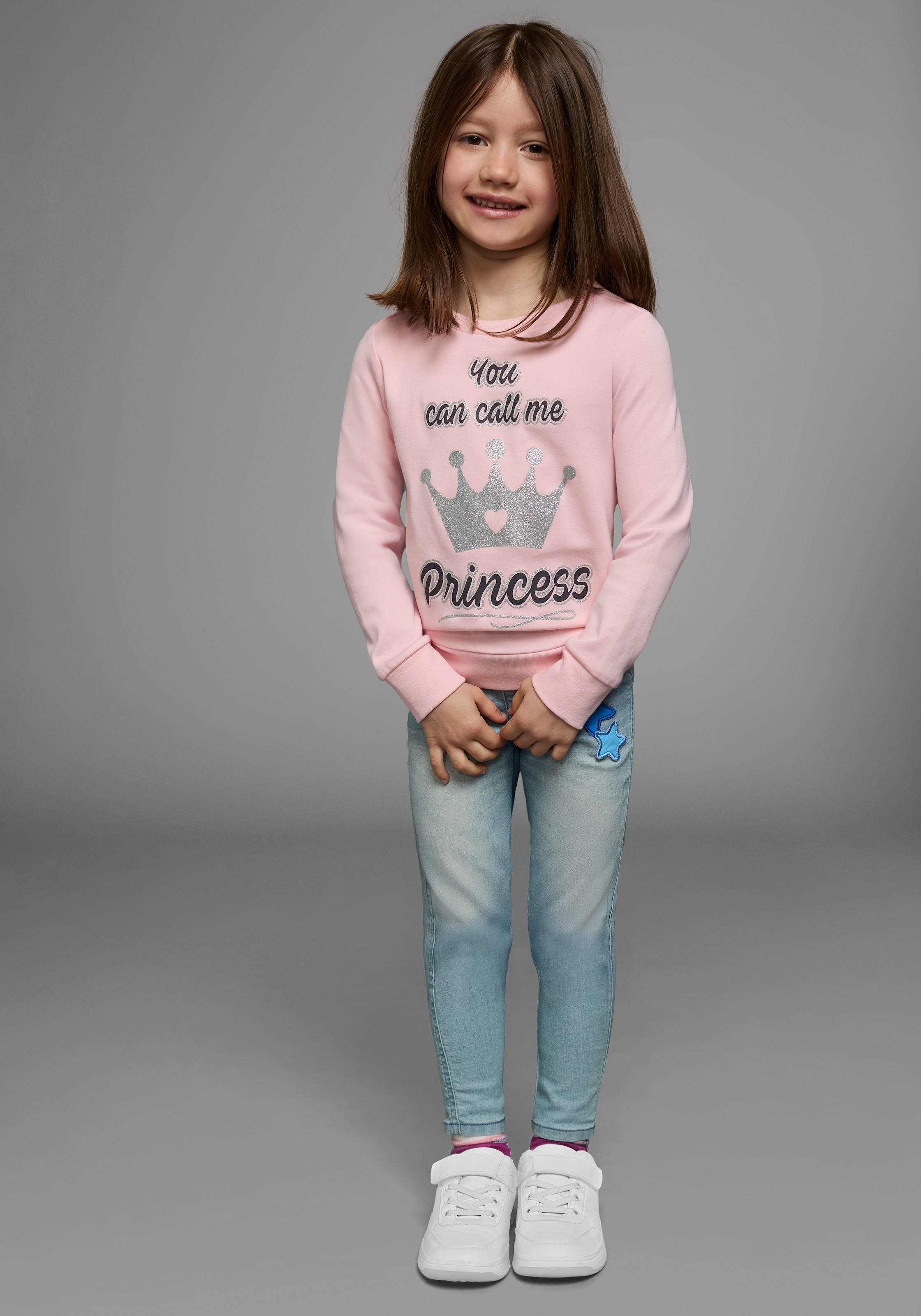 KIDSWORLD Langarmshirt »YOU CAN CALL ME PRINCESS«, Langarm, Basic-Passform, bedruckt, Rundhalsausschnitt