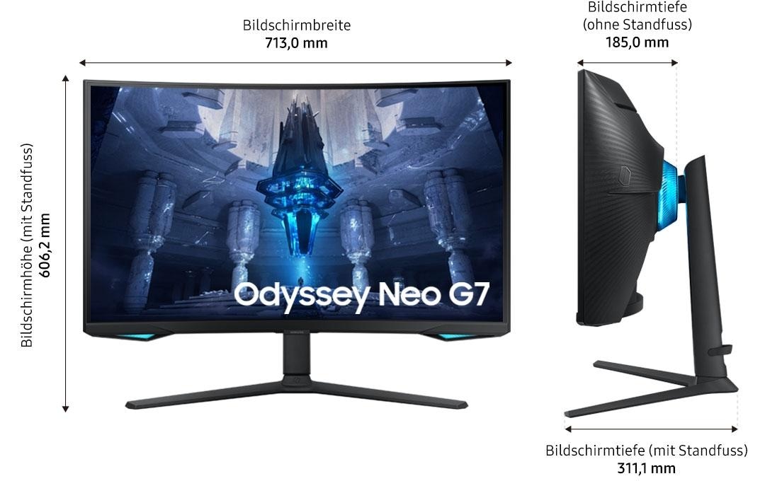 Samsung Curved-Gaming-Monitor »Samsung LS32BG750NPXEN«, 81,28 cm/32 Zoll, 3840 x 2160 px, 165 Hz