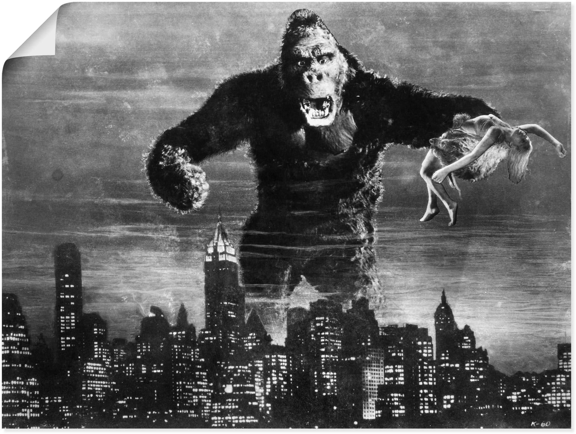 Artland Poster "King Kong 1933 II" Film 1 Stk. tlg. ohne Rahmen