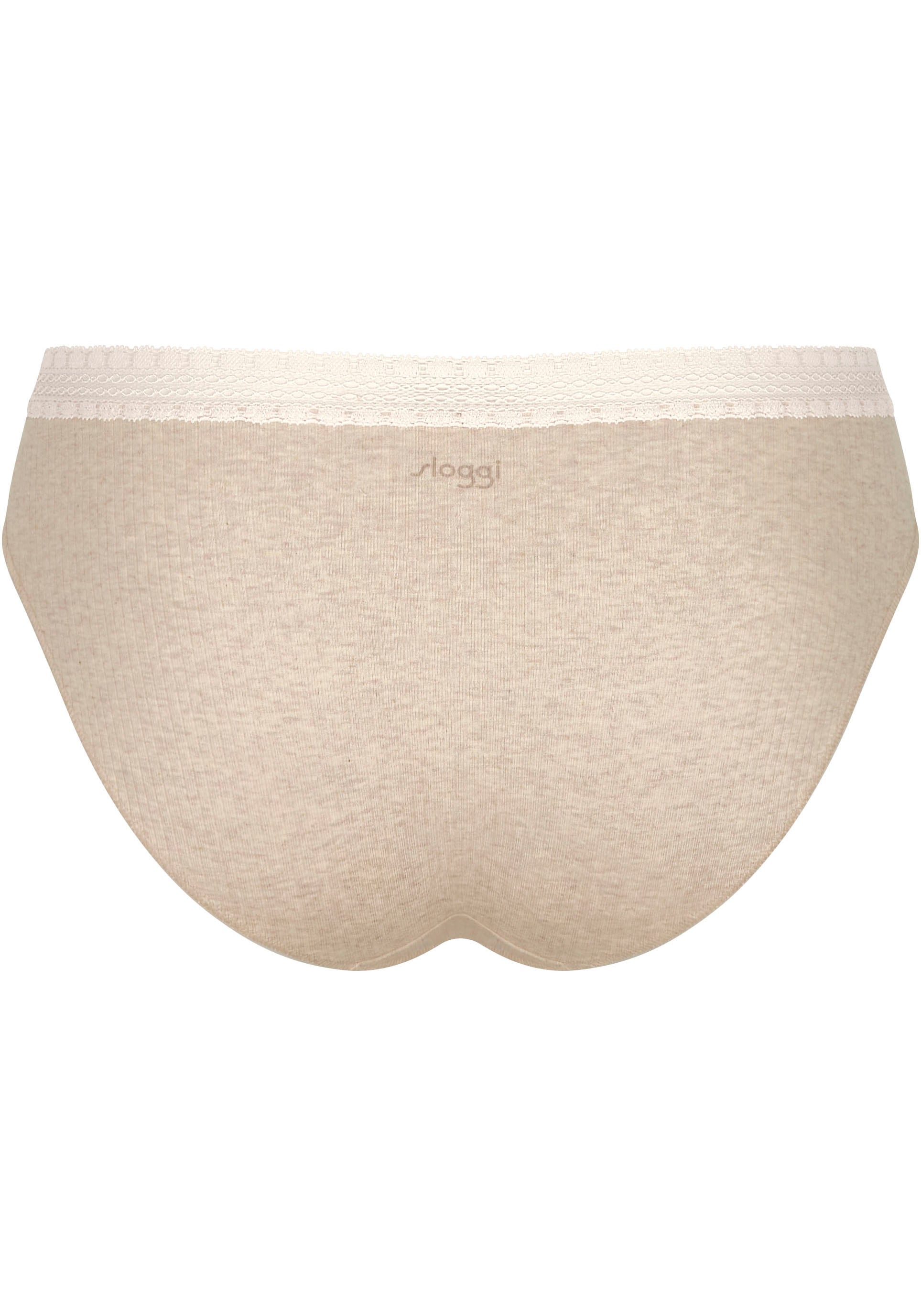 sloggi Tai-Slip »GO Ribbed«, (2er Pack), Feinripp, Baumwollmix, Stretch-Spitze, bequem, elastisch, weich