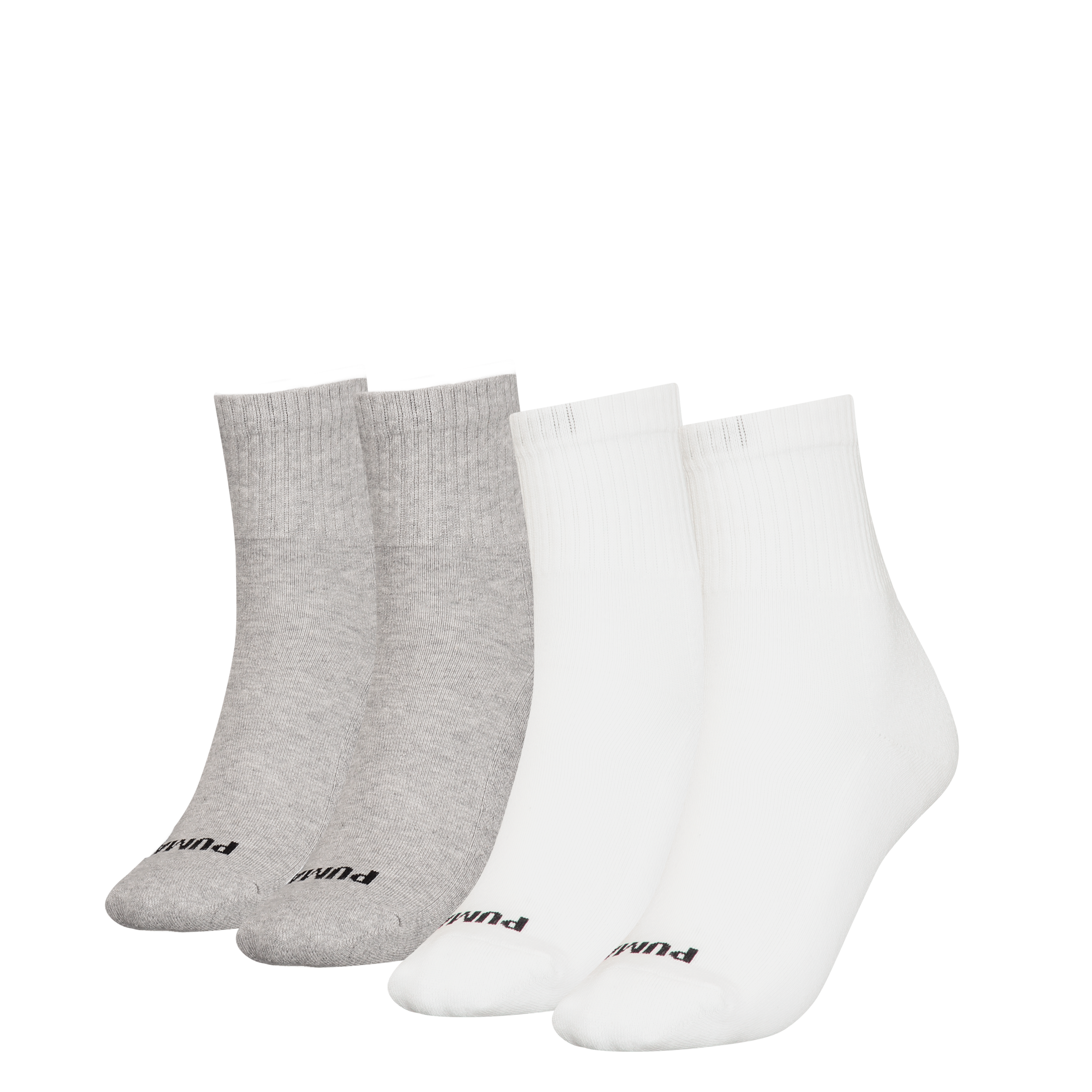 PUMA Socken »PUMA WOMEN HEART LOGO SHORT CREW 4P ECOM« 4 Paar, 4 Paar tlg. mit buntem Schaftdetail