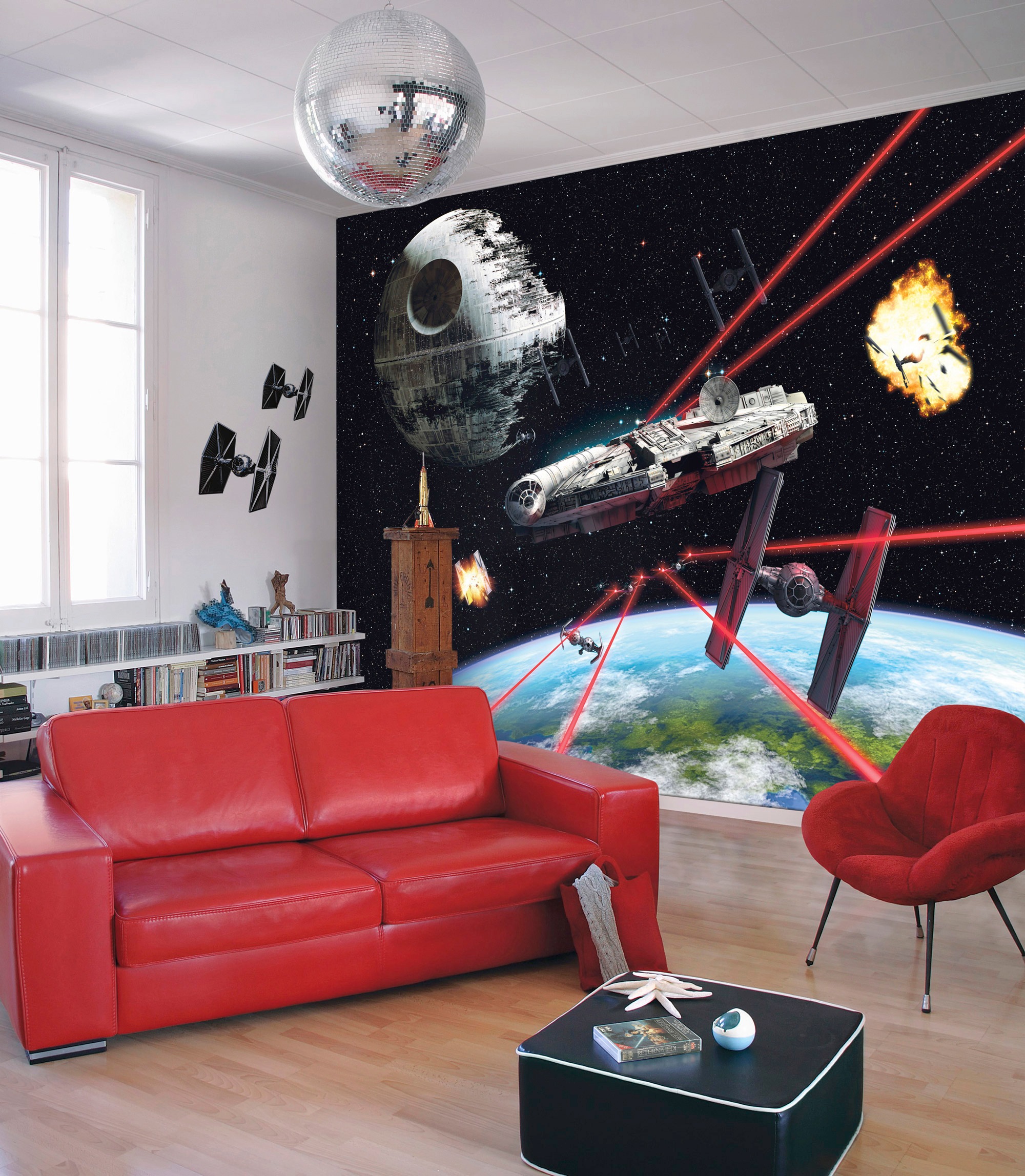 Komar Fototapete "STAR WARS Millennium Falcon - Größe 368 x 254 cm" bedruckt glatt Kinderzimmer