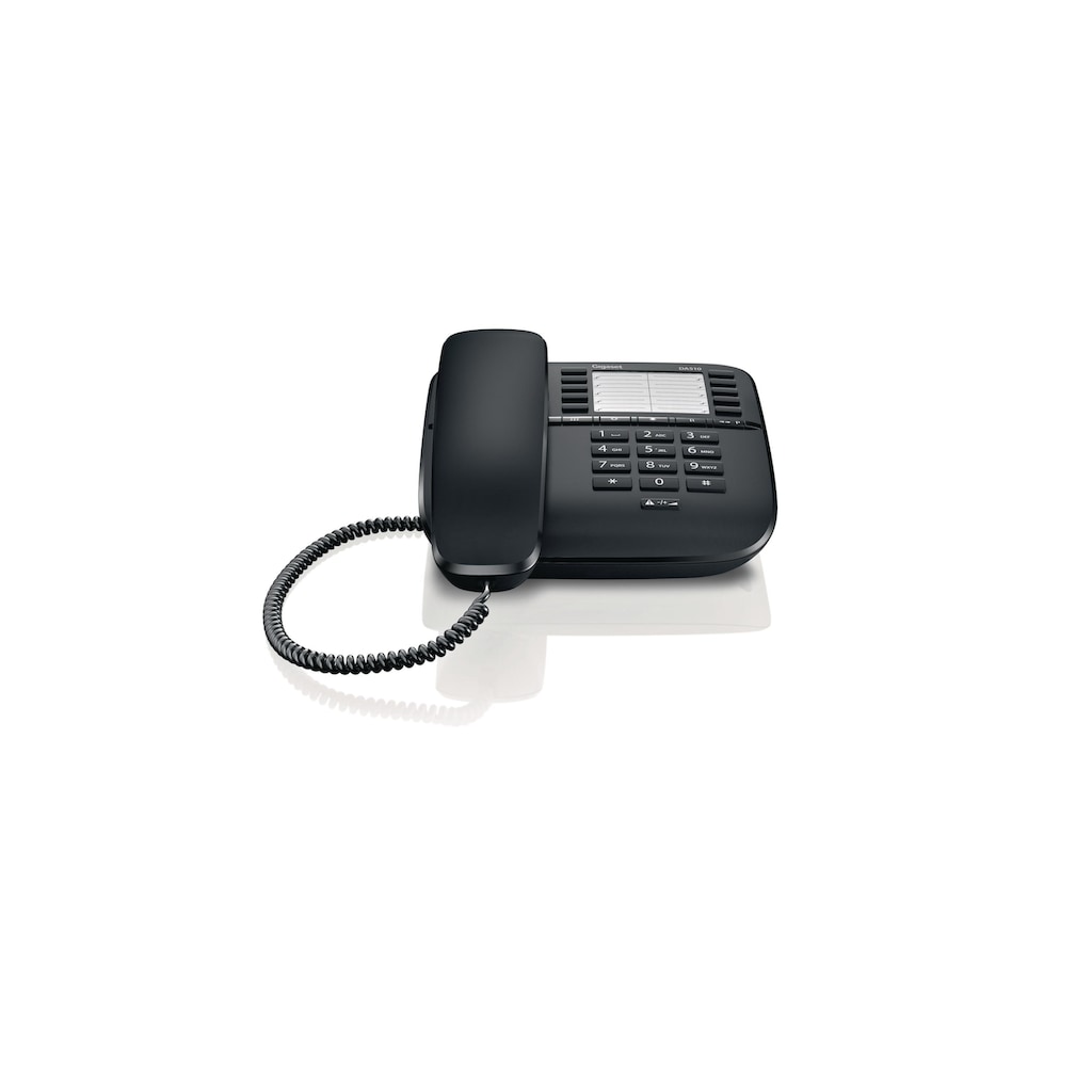 Gigaset Kabelgebundenes Telefon »DA510 Schwarz«, (Mobilteile: 1)