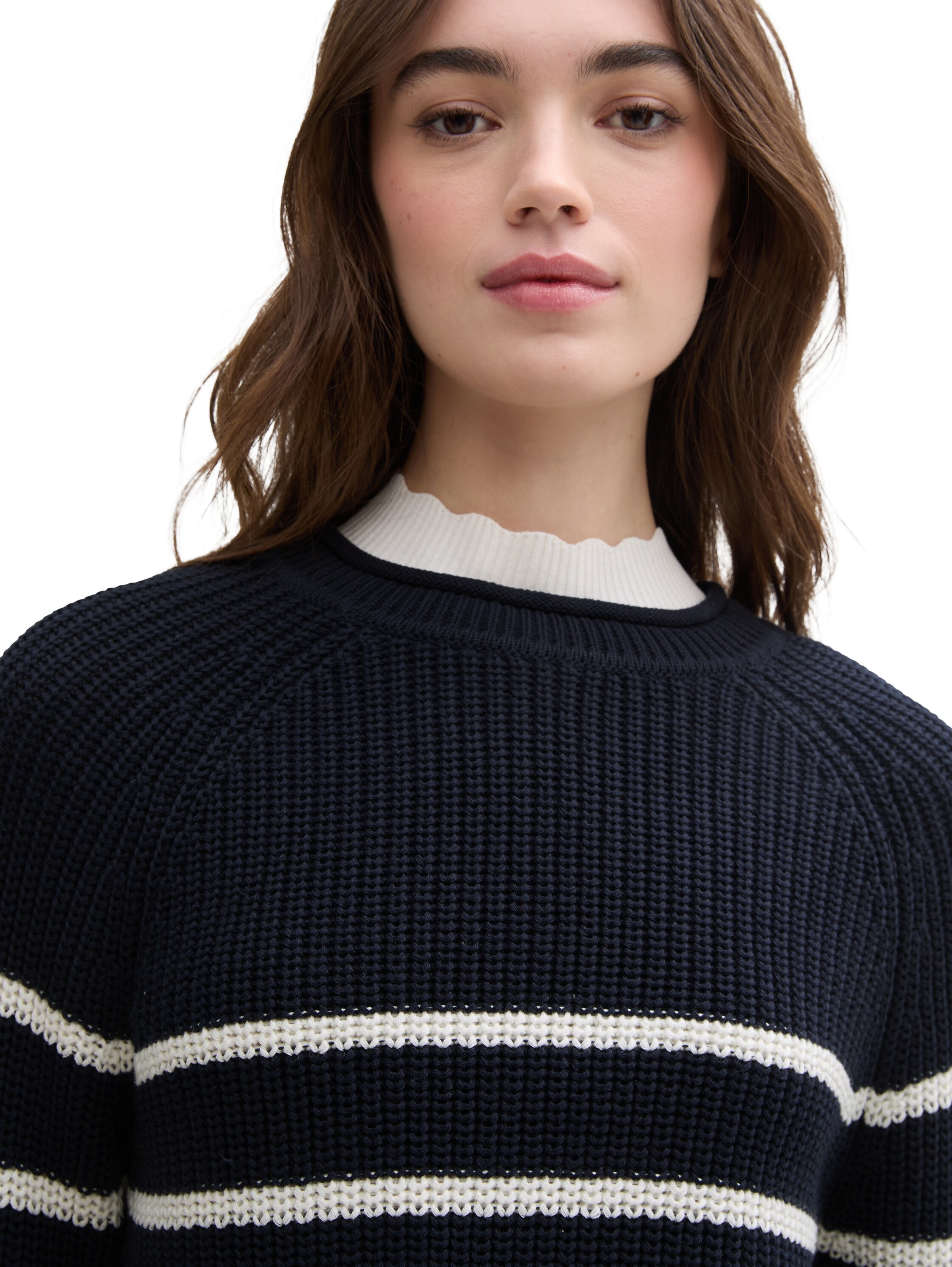 TOM TAILOR Denim Strickpullover, mit Strick-Struktur