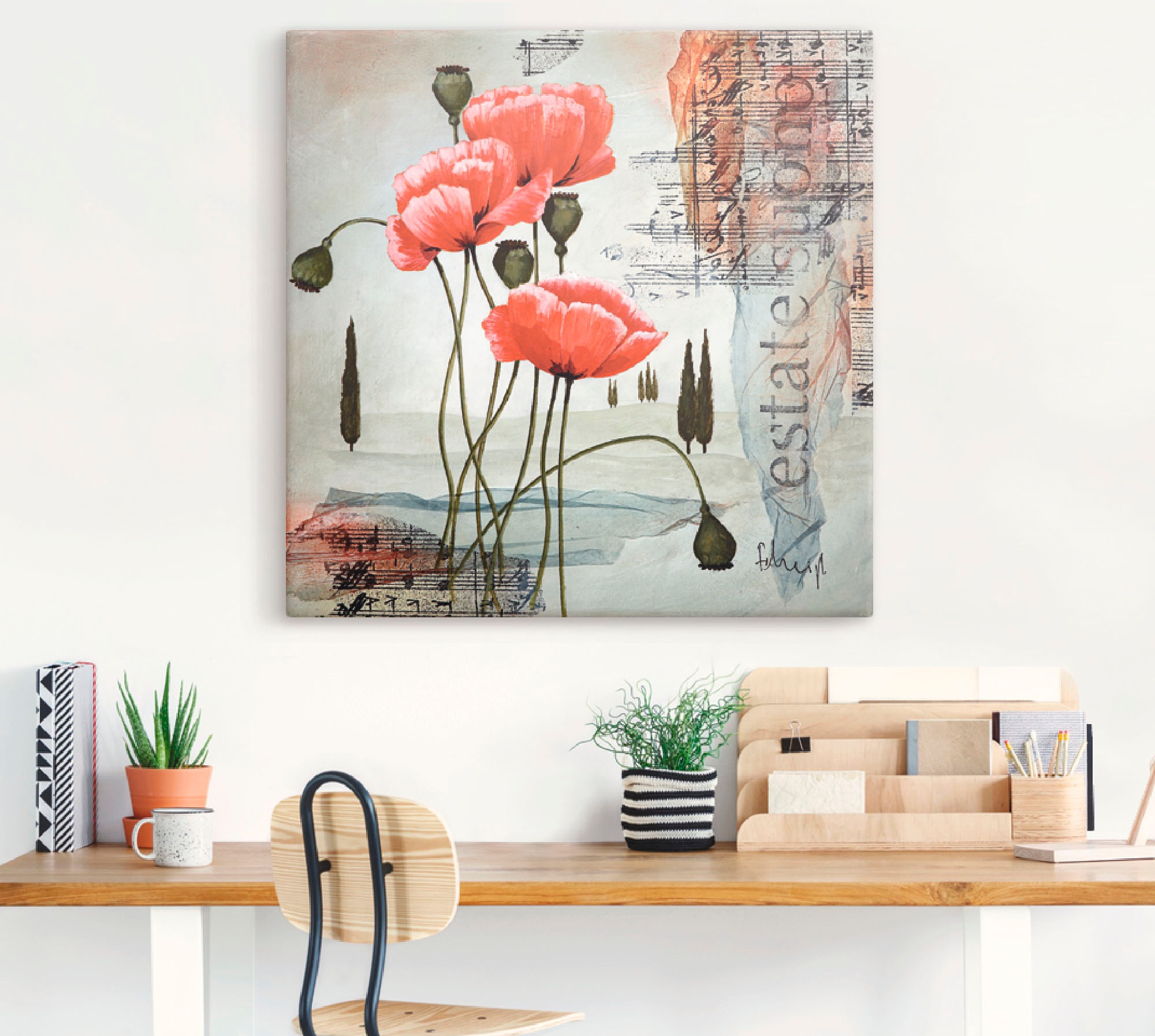 Artland Wandbild "Klatschmohn" Blumen 1 Stk. tlg. als Leinwandbild, Poster in verschied. Größen