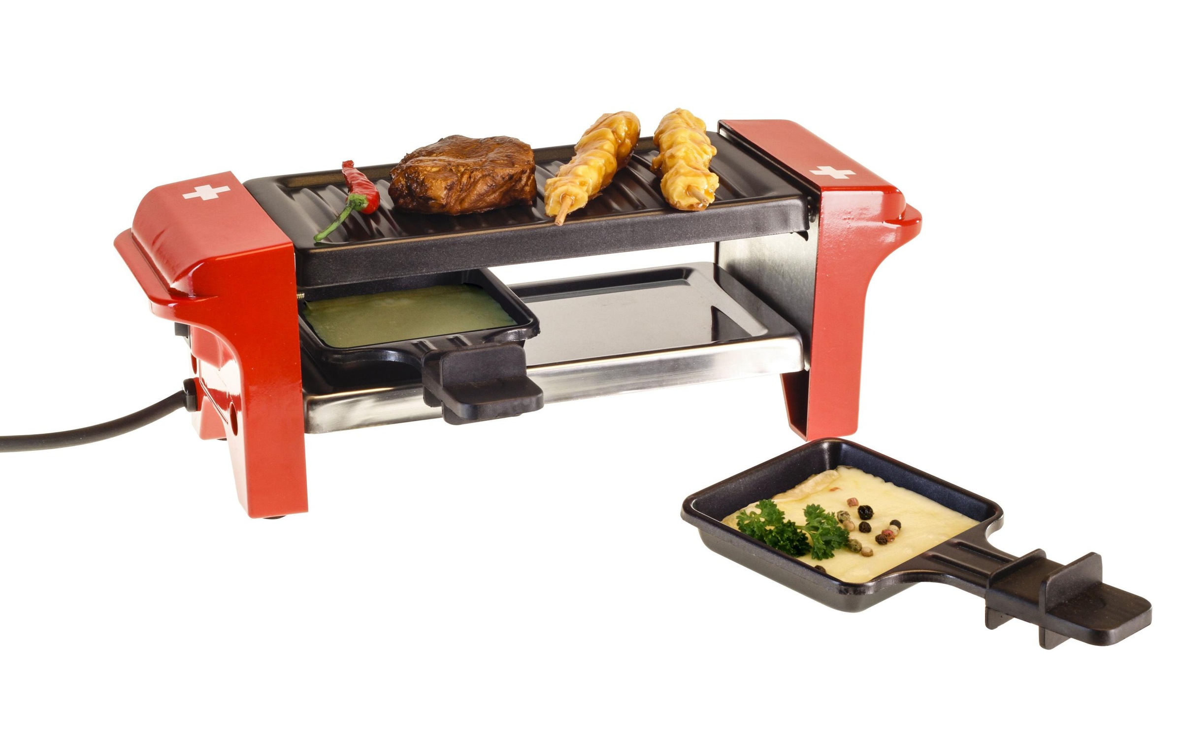 Nouvel Raclette »Nouvel CH-Kreuz, 2 Personen«, 2 St. Raclettepfännchen, 350 W