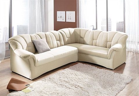 DOMO collection Ecksofa "Papenburg B/T/H: 242/190/84 cm L-Form" wahlweise mit Bettfunktion, Langer Schenkel links oder rechts
