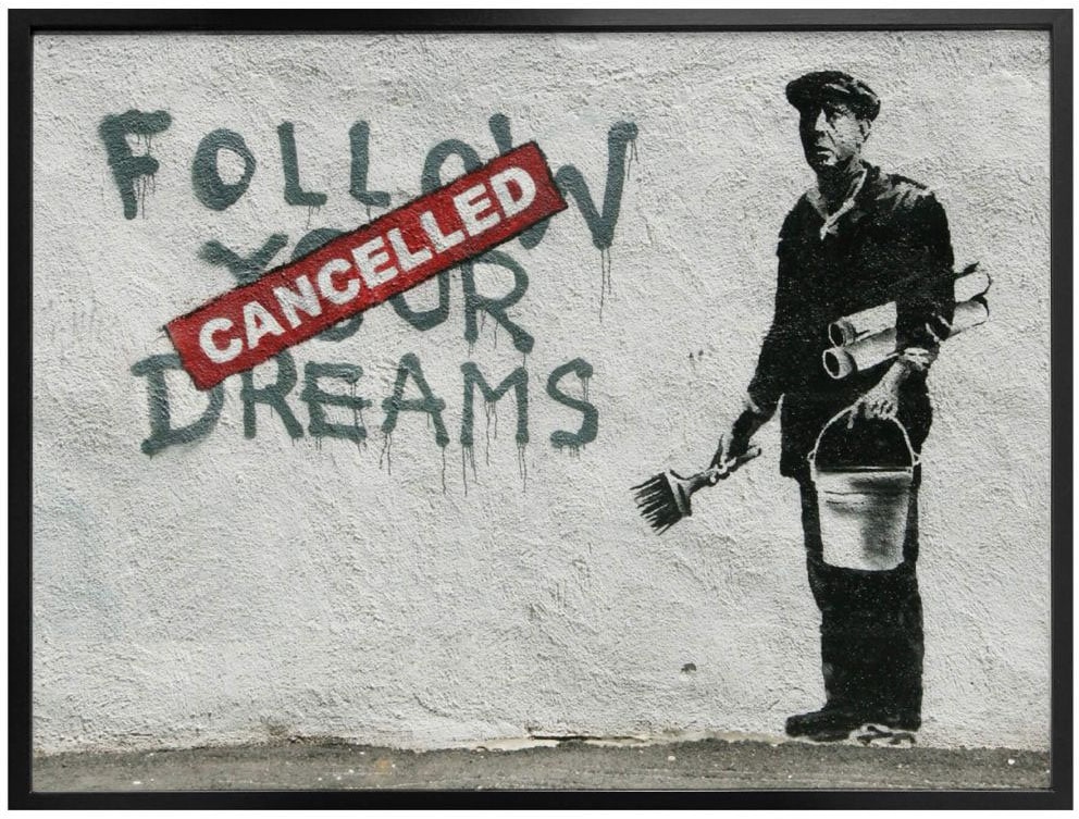 dreams«, Follow Poster »Graffiti Wandbild, your | (1 St.), Schriftzug, online Bilder Wandposter Poster, Bild, Jelmoli-Versand shoppen Wall-Art
