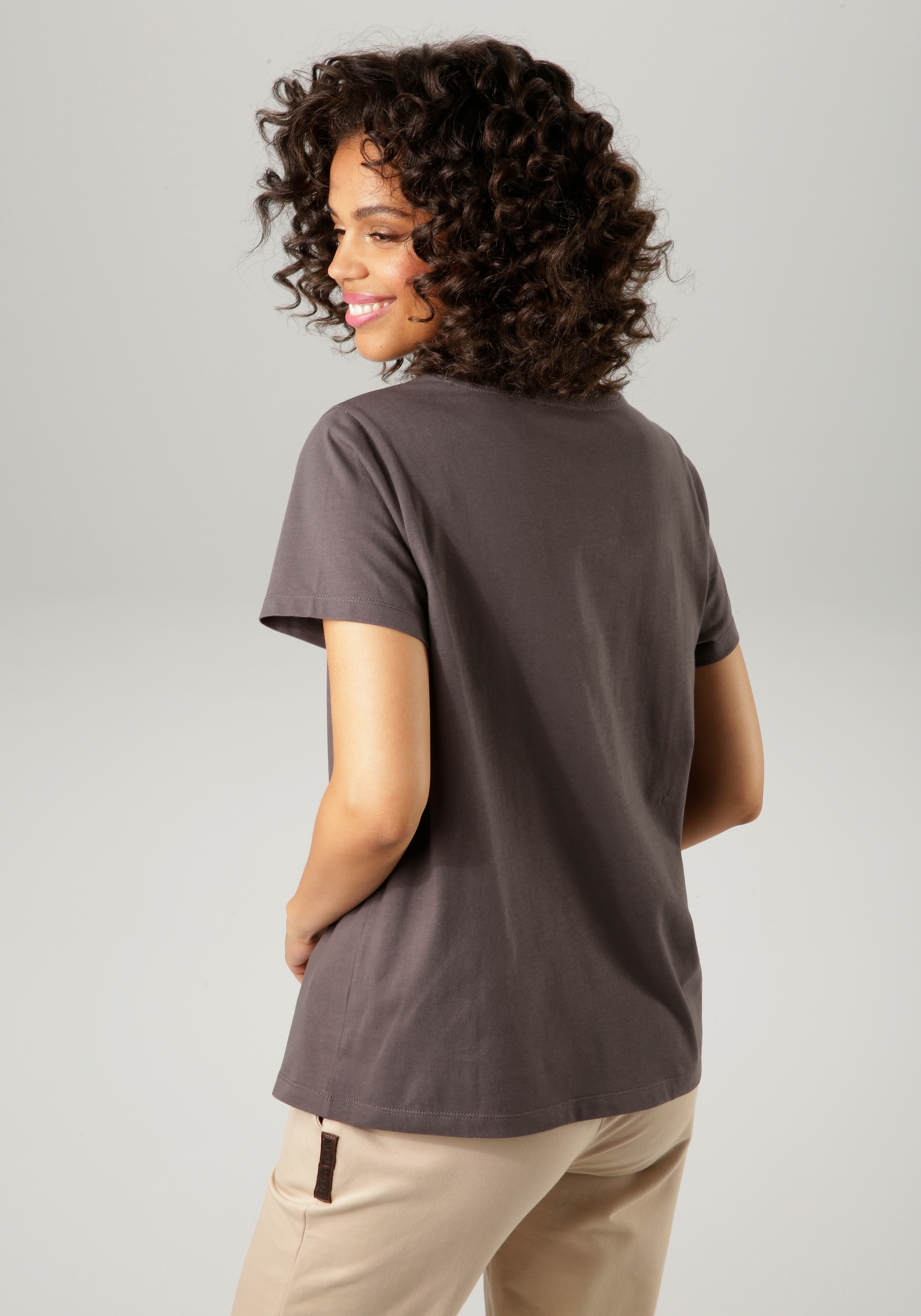 Aniston CASUAL T-Shirt, mit ANISTON-Schriftzug