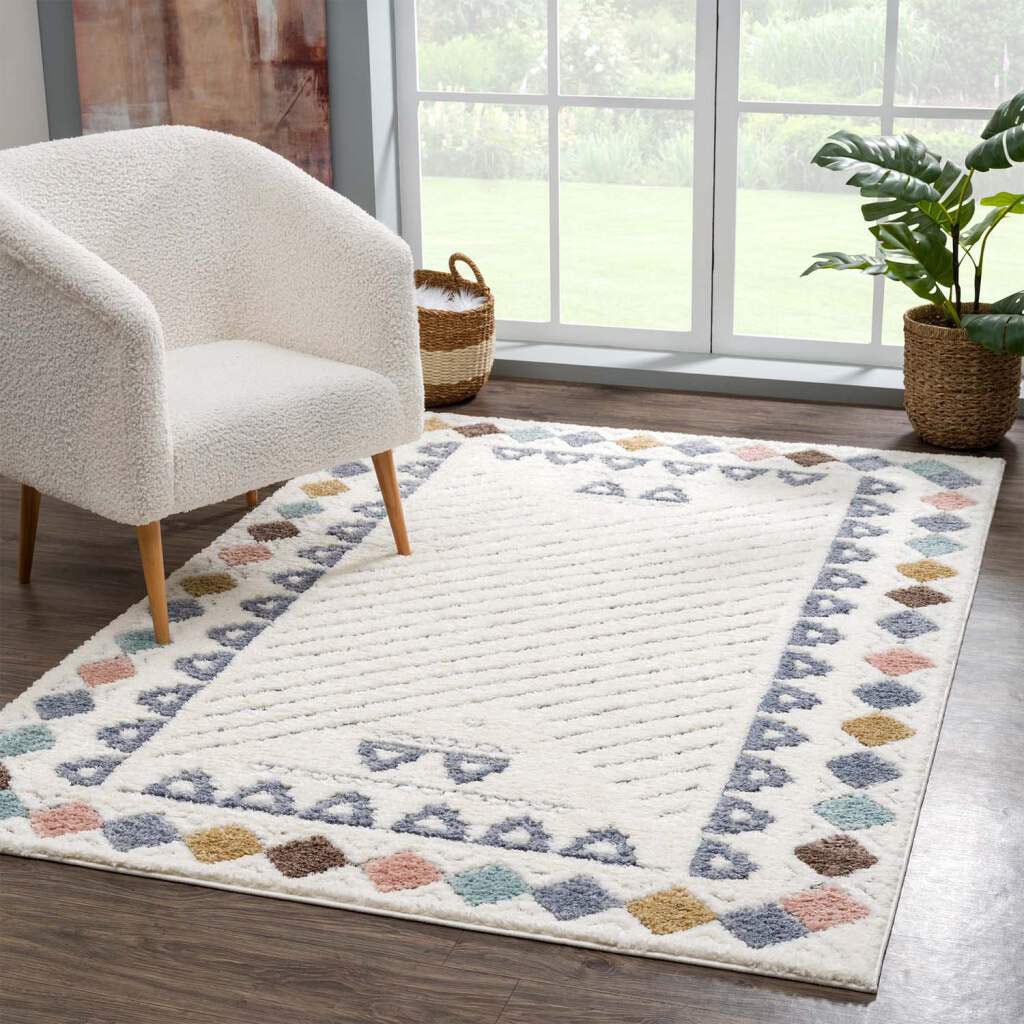 Carpet City Hochflor-Teppich »Focus 3034« rechteckig 20 mm Höhe Läufer, Boho, Hochtief-Muster/ 3D-Effekt, für Wohnzimmer, Schlafzimmer