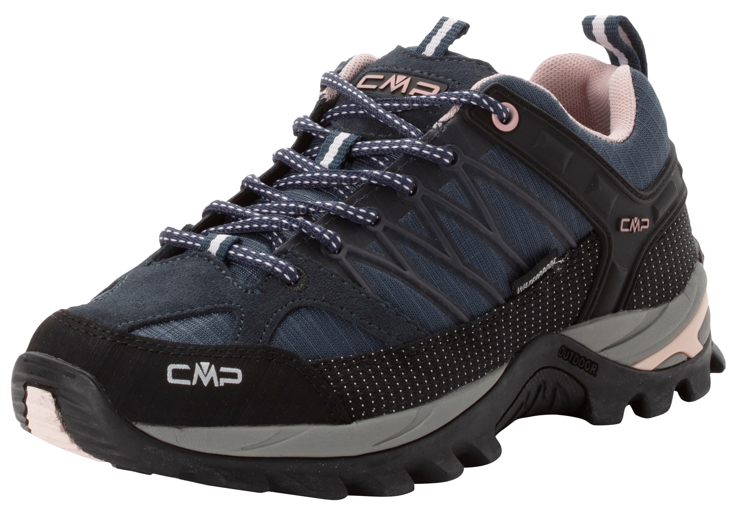 Cmp Navy, Rosa Wanderschuh "Wmns Rigel Low Waterproof" Wasserdicht