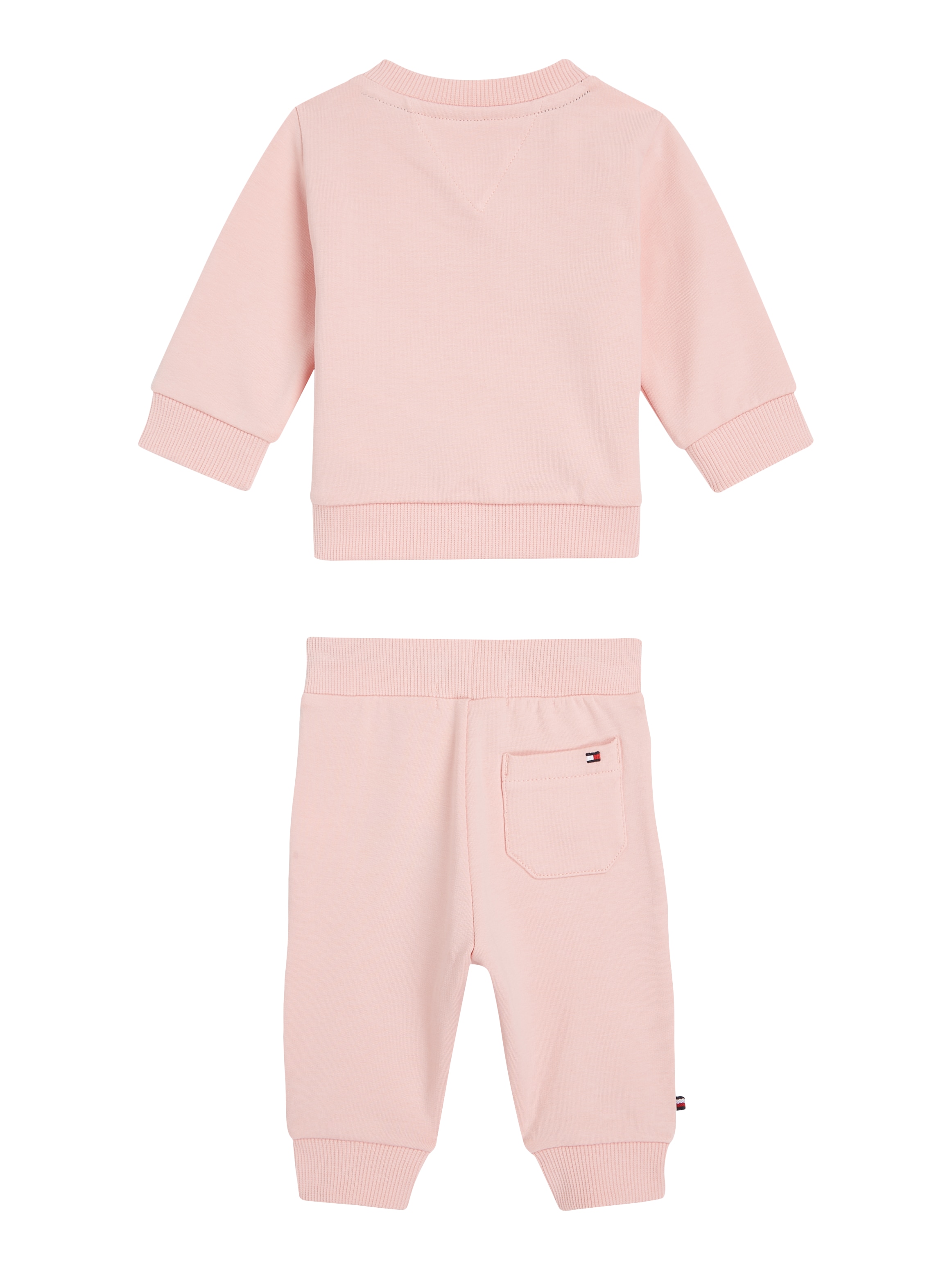 Tommy Hilfiger Langarmshirt & Hose »MONOTYPE OVAL 2 PIECE SET«, Baby bis 2 Jahre, grosser Logodruck, Drucker am Ausschnitt