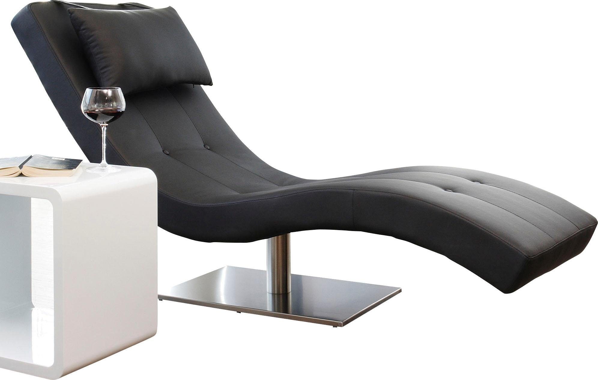 SalesFever Relaxsessel »Komfortabler Relaxsessel«, mit Nackenkissen, Relaxliege mit modernem Metallfuss